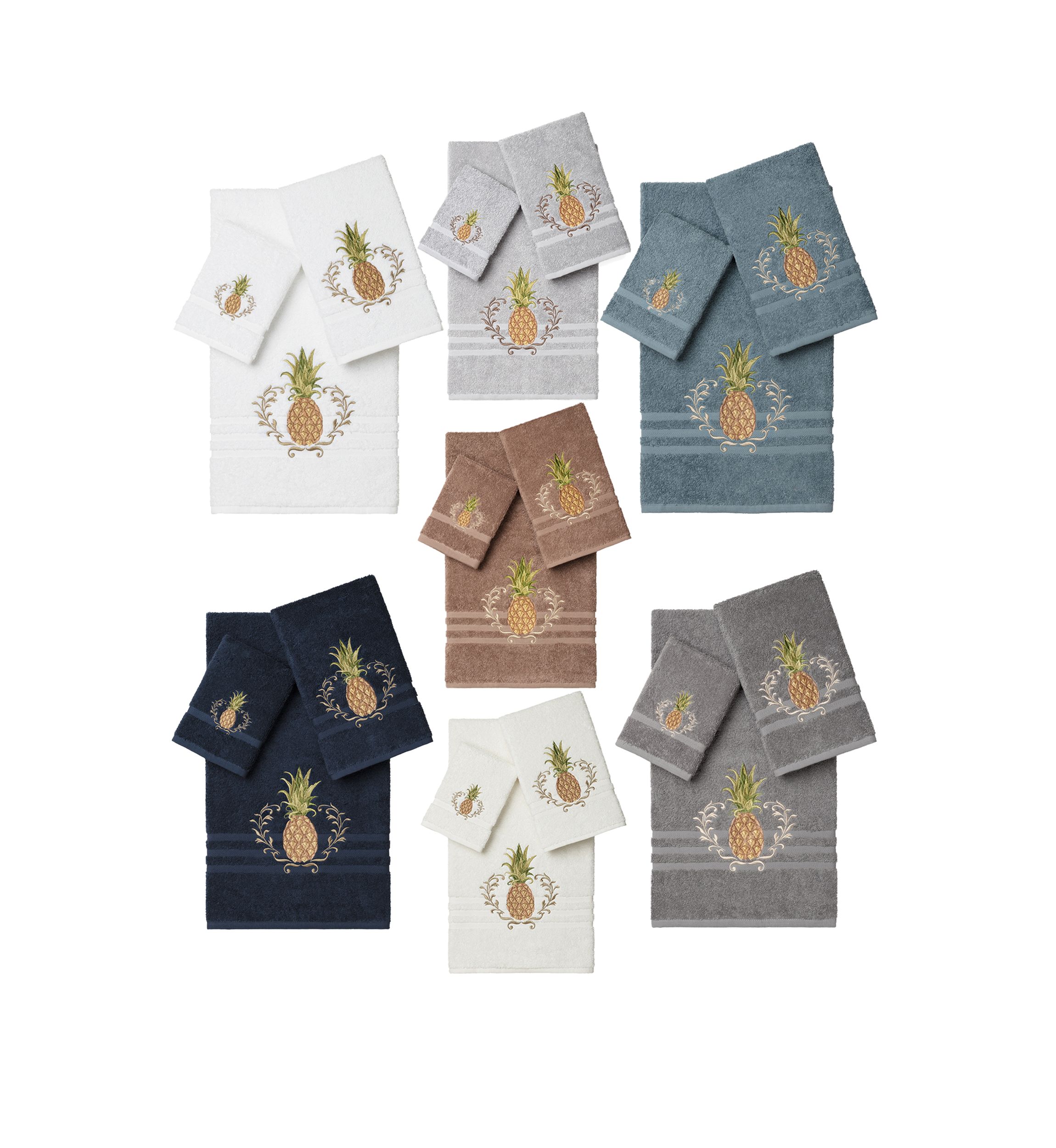Welcome 3 Piece Embellished Towel Set