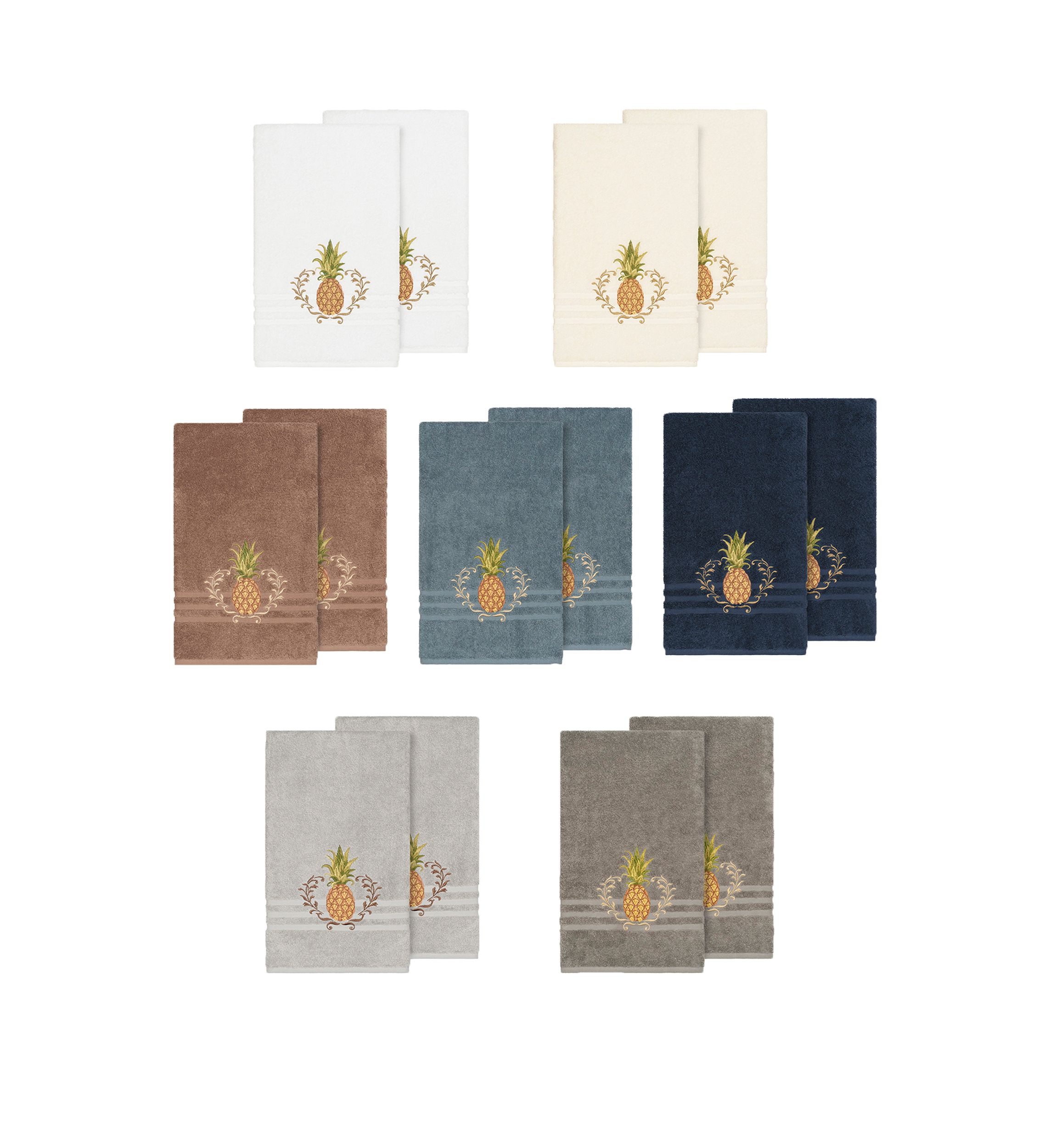 Welcome 2 Piece Embellished Bath Towel Set