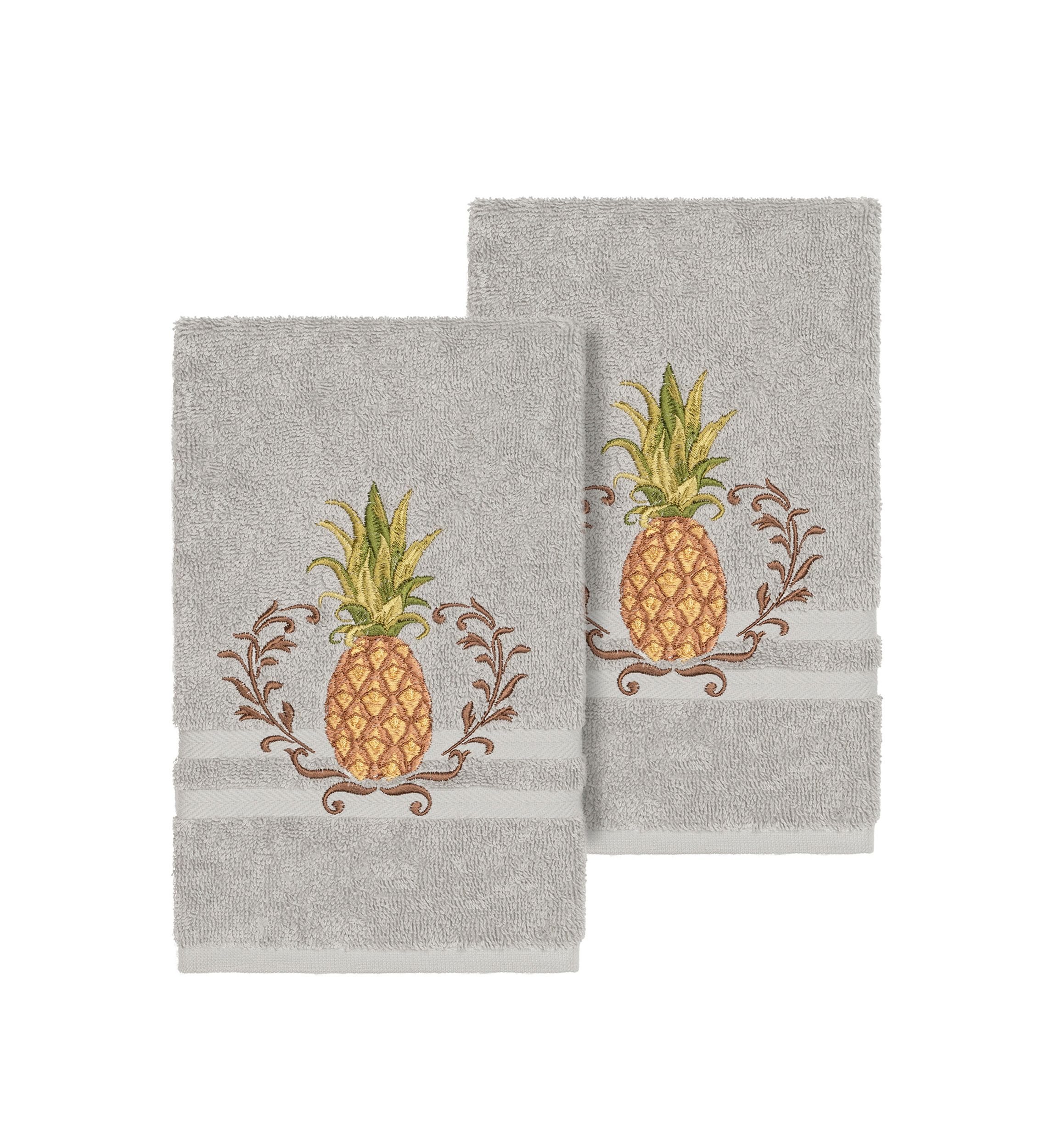 Welcome 2 Piece Embellished Hand Towel Set