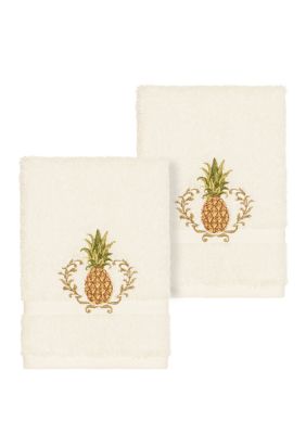 Welcome 2 Piece Embellished Washcloth Set