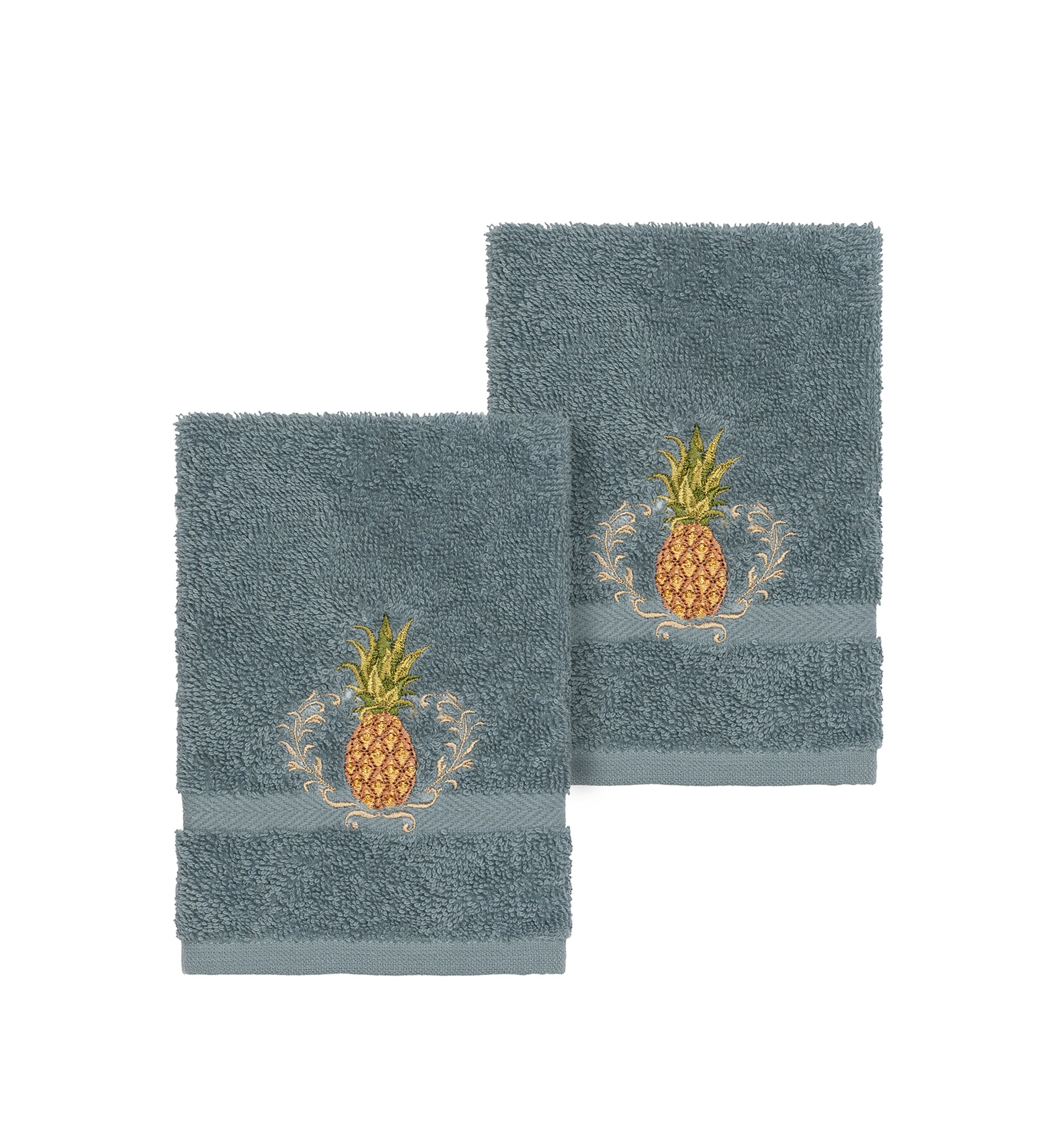 Welcome 2 Piece Embellished Washcloth Set