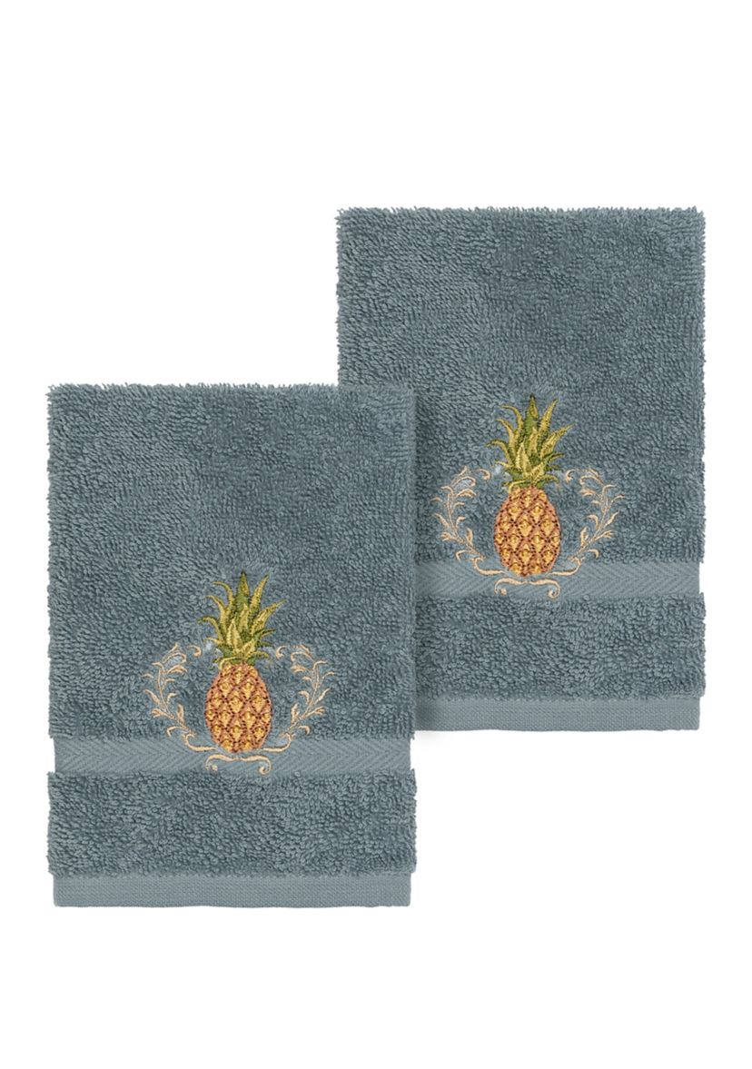 Welcome 2 Piece Embellished Washcloth Set