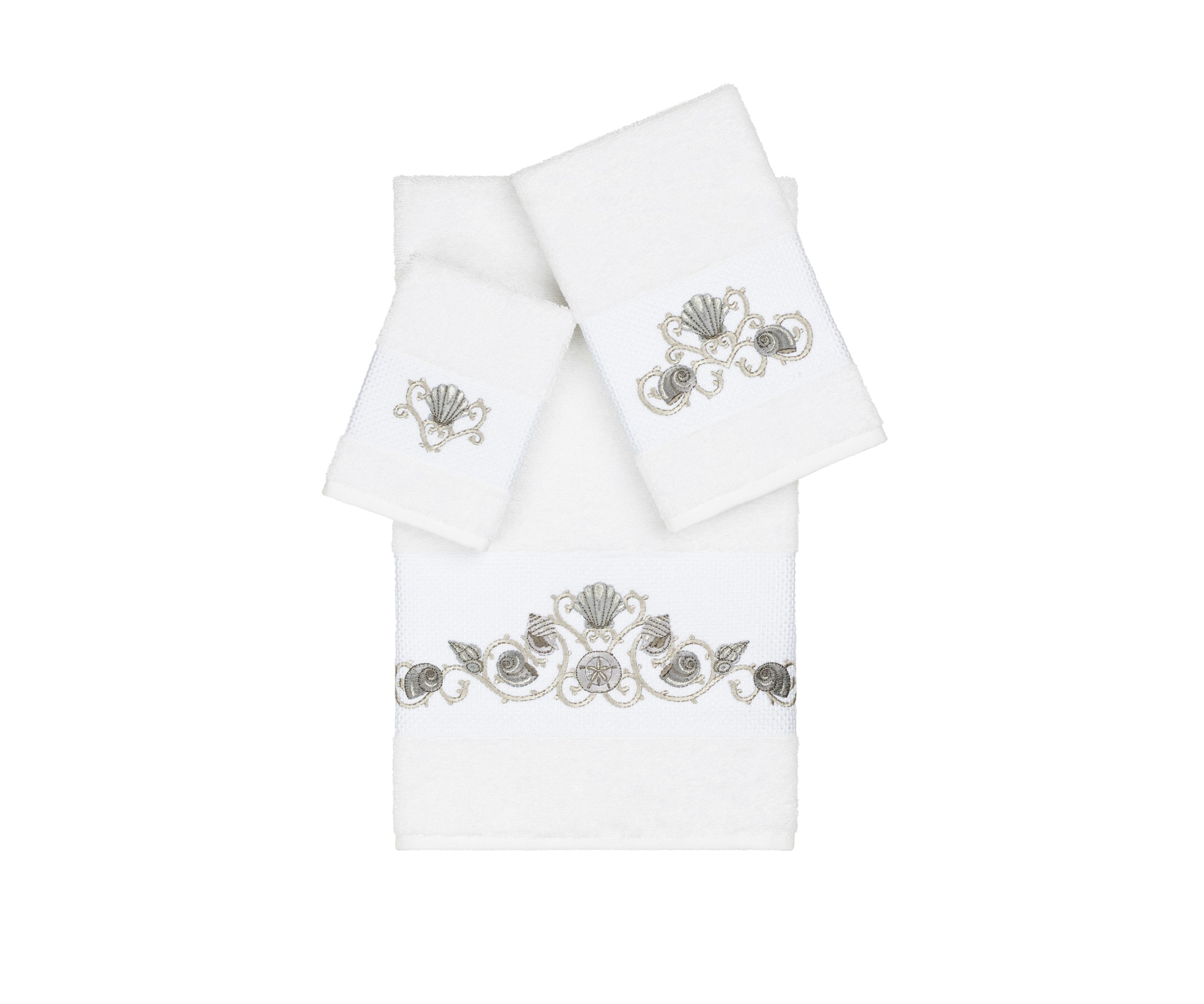 Bella 3 Piece Embellished Towel Set