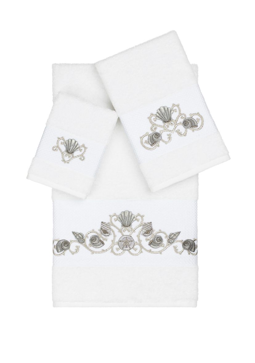 Bella 3 Piece Embellished Towel Set