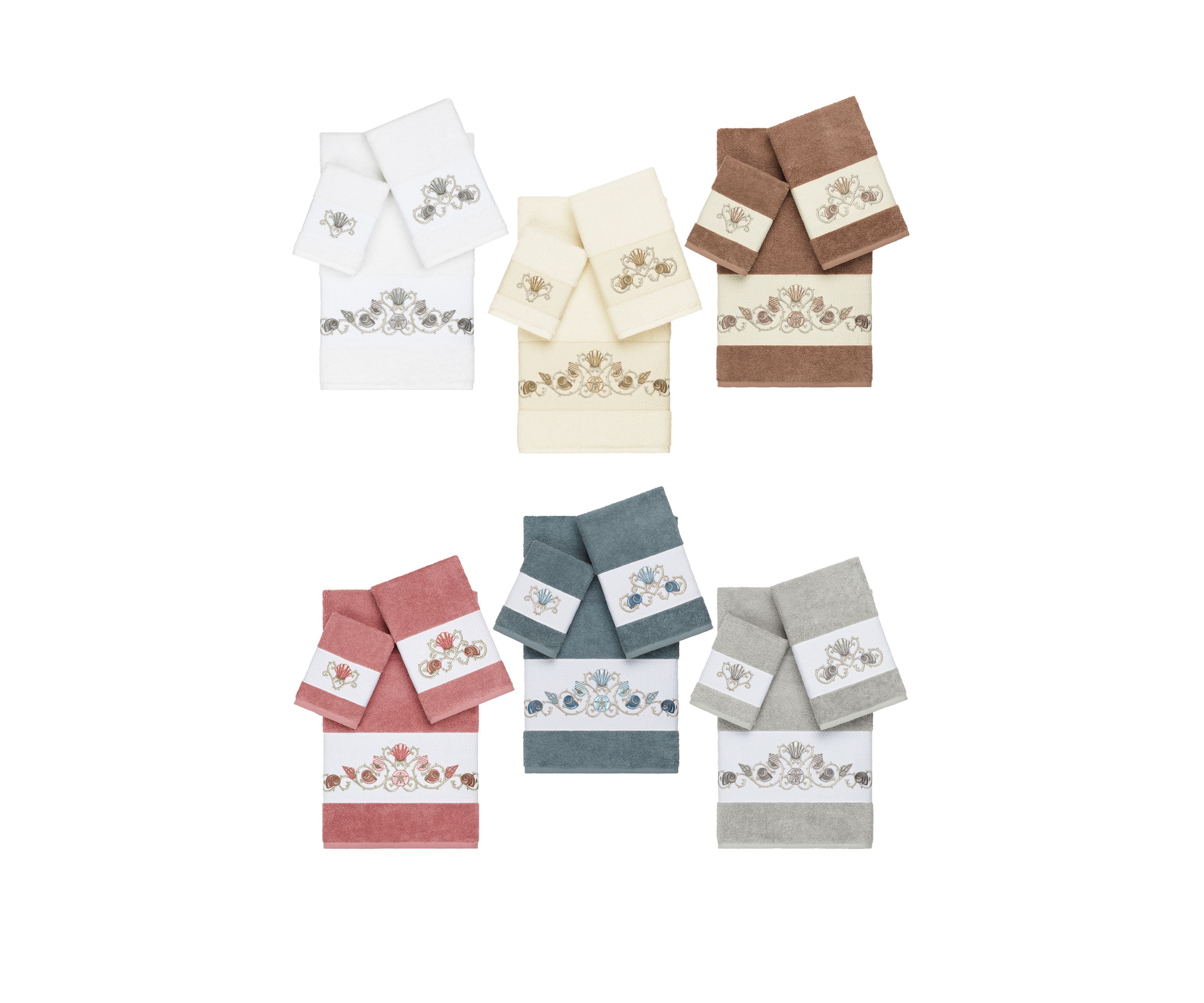 Bella 3 Piece Embellished Towel Set