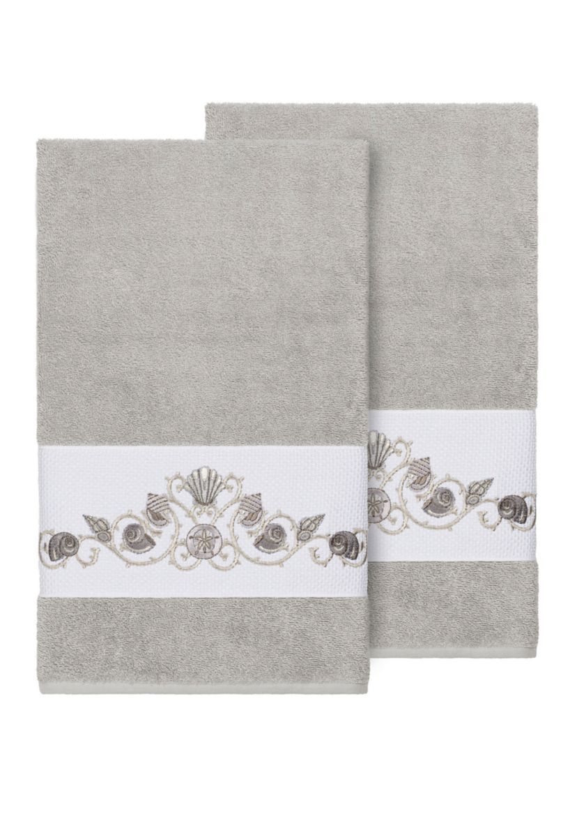 Bella Set of 2 Embellished Bath Towels
