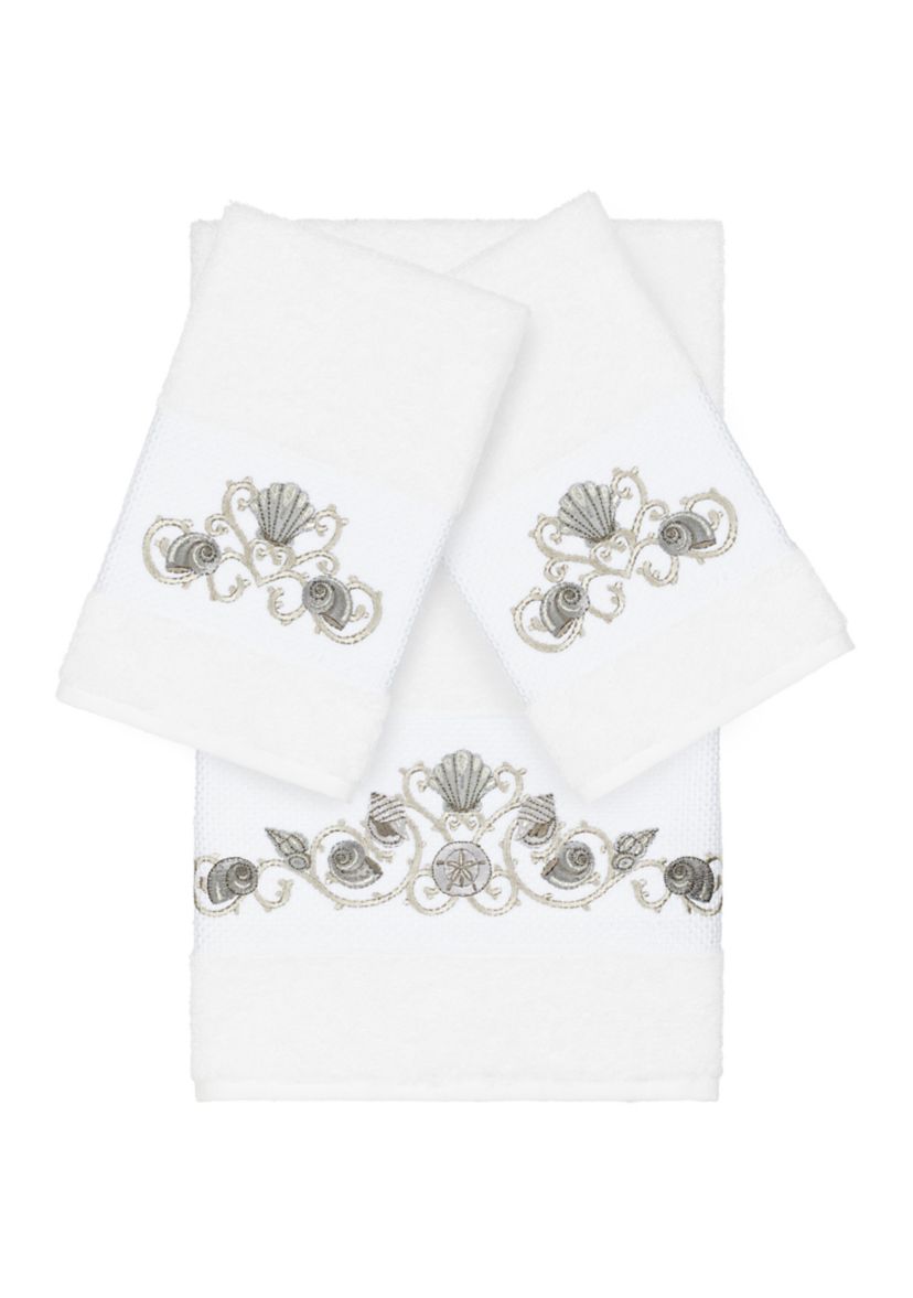 Bella 3 Piece Embellished Towel Set 