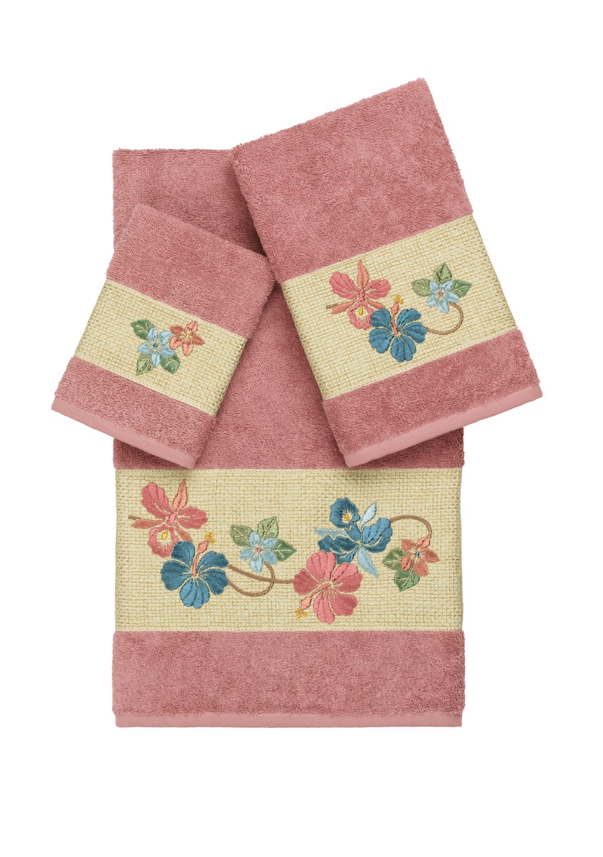 Caroline 3 Piece Embellished Towel Set