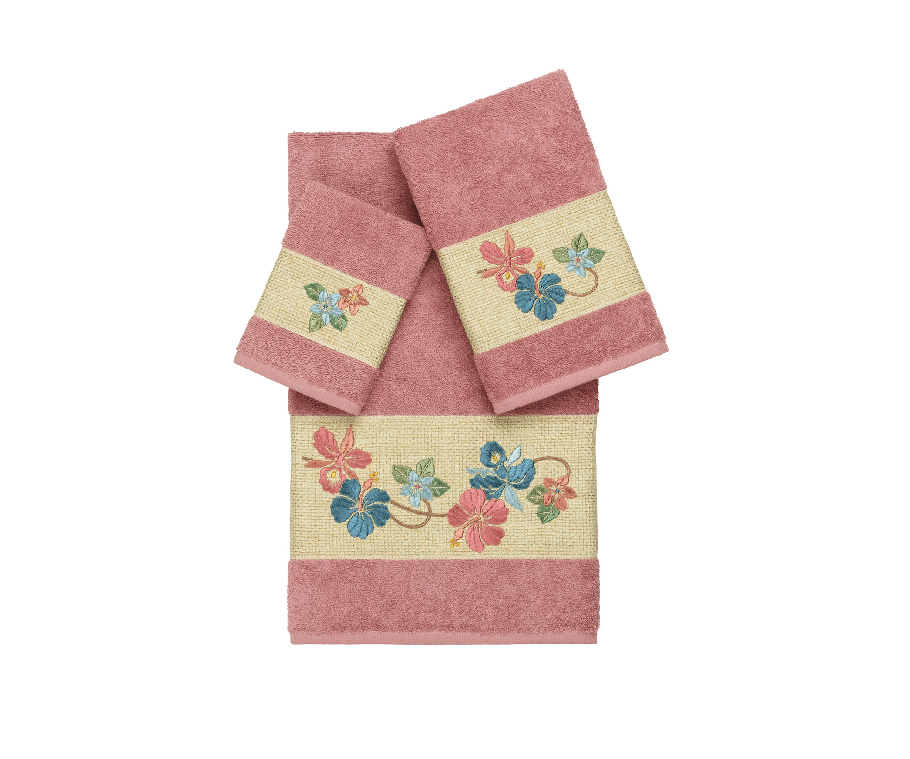 Caroline 3 Piece Embellished Towel Set