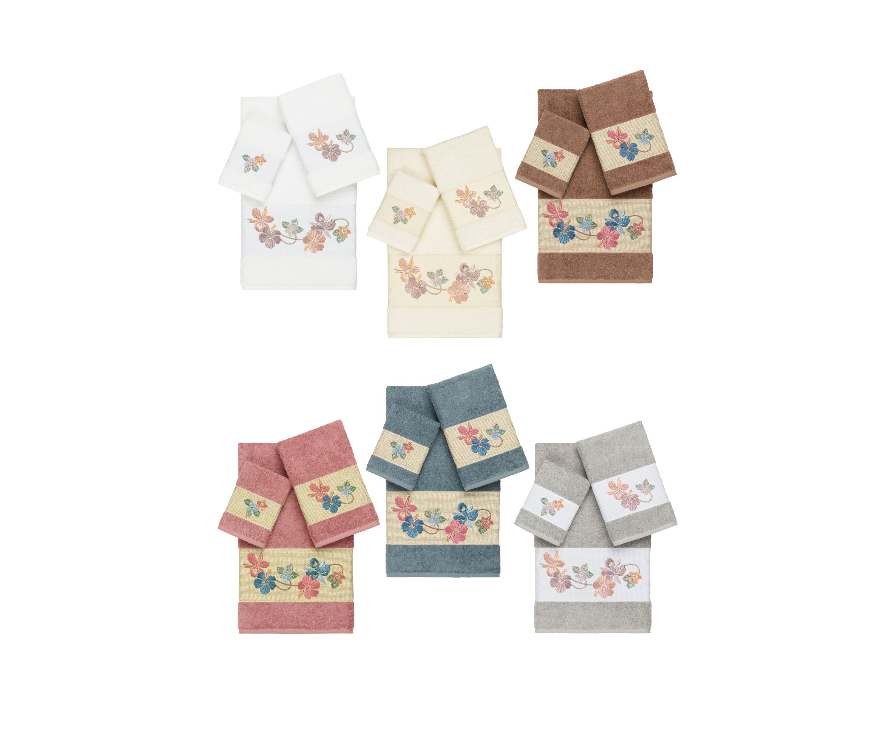 Caroline 3 Piece Embellished Towel Set