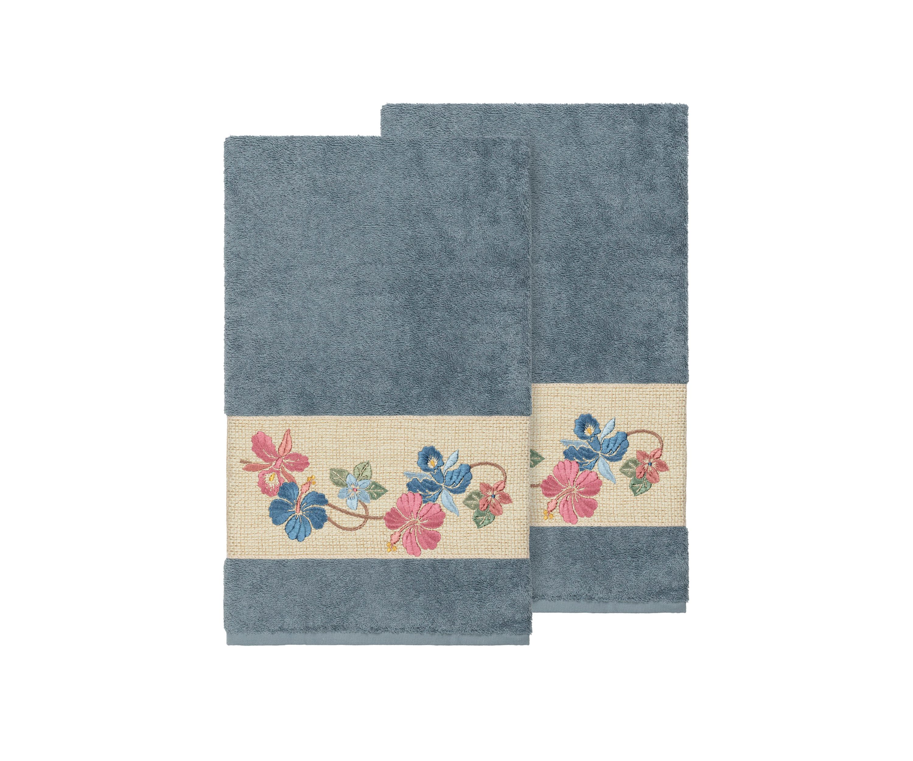Caroline 2 Piece Embellished Bath Towel Set