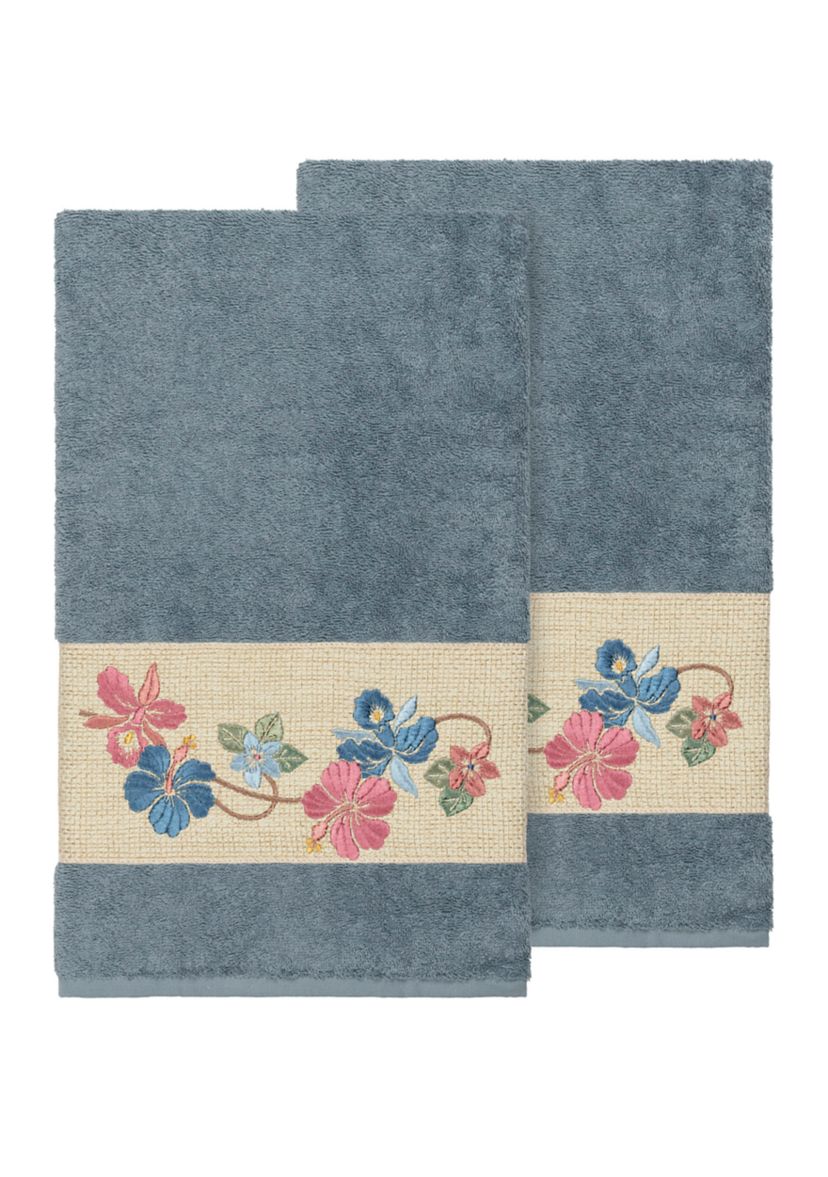 Caroline 2 Piece Embellished Bath Towel Set