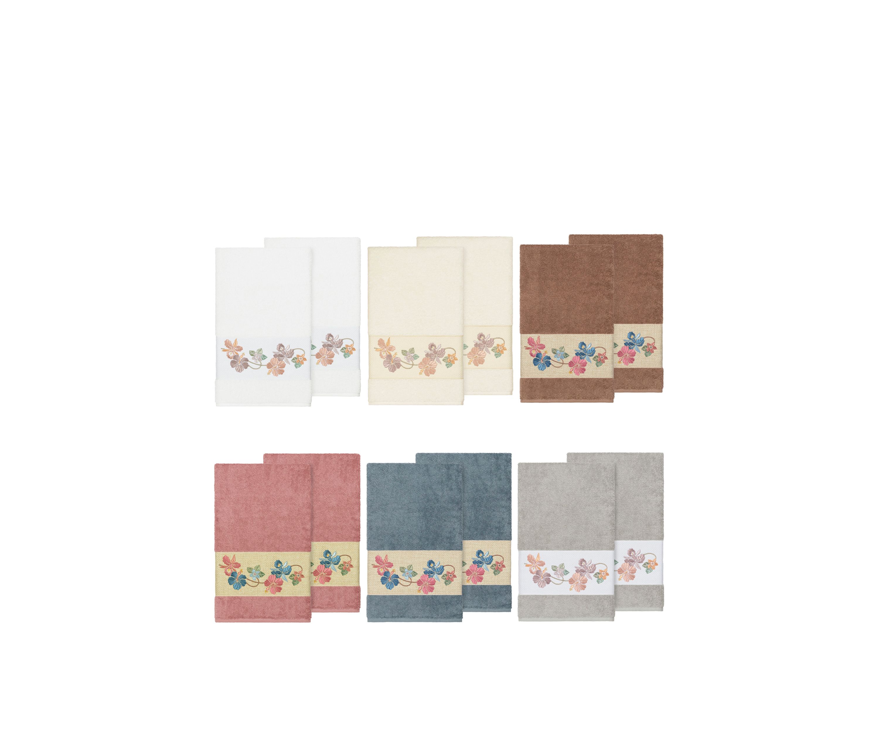 Caroline 2 Piece Embellished Bath Towel Set