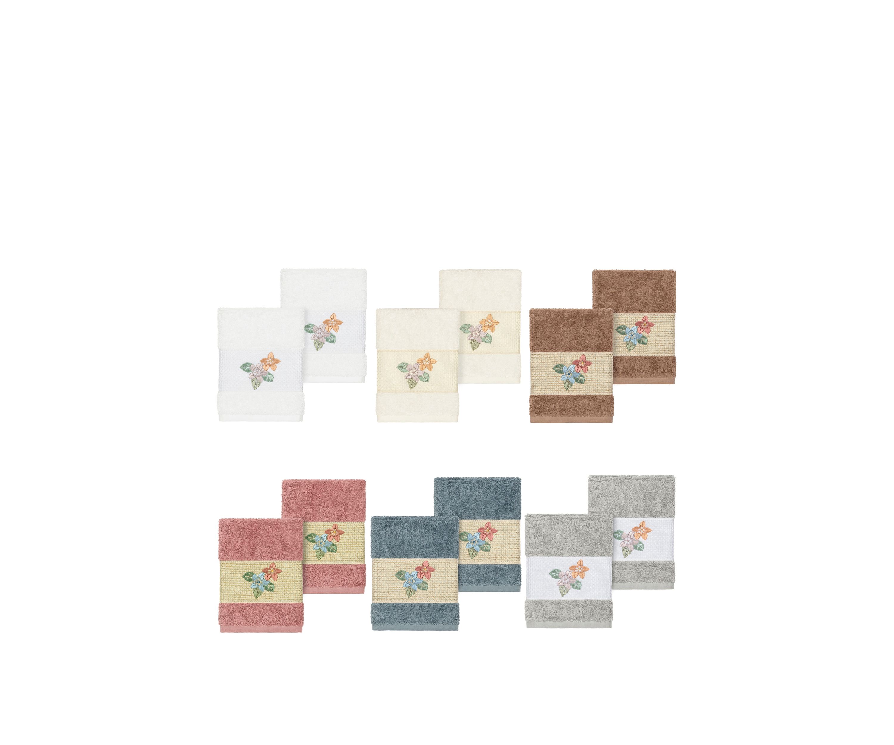 Caroline 2 Piece Embellished Washcloth Set