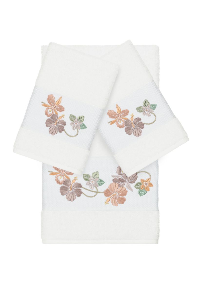 Caroline 3 Piece Embellished Towel Set