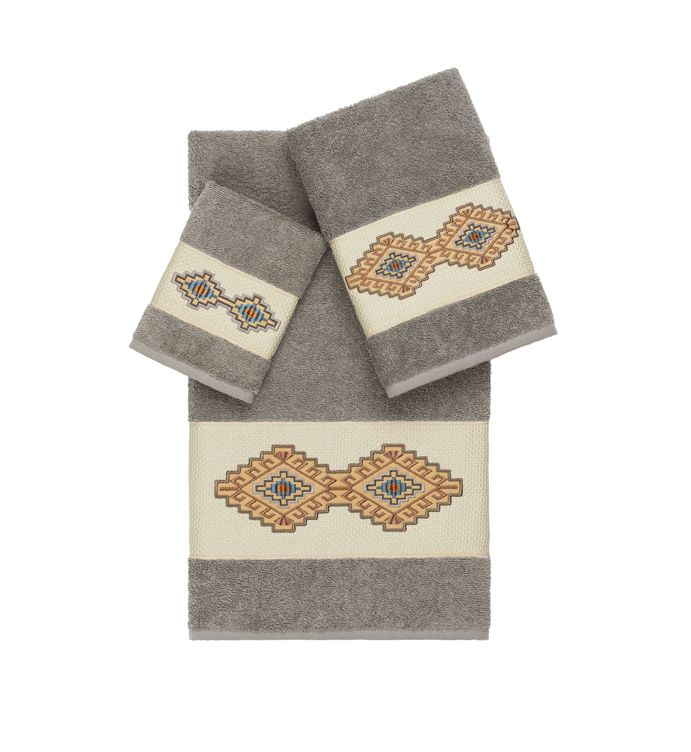 Gianna 3 Piece Embellished Towel Set