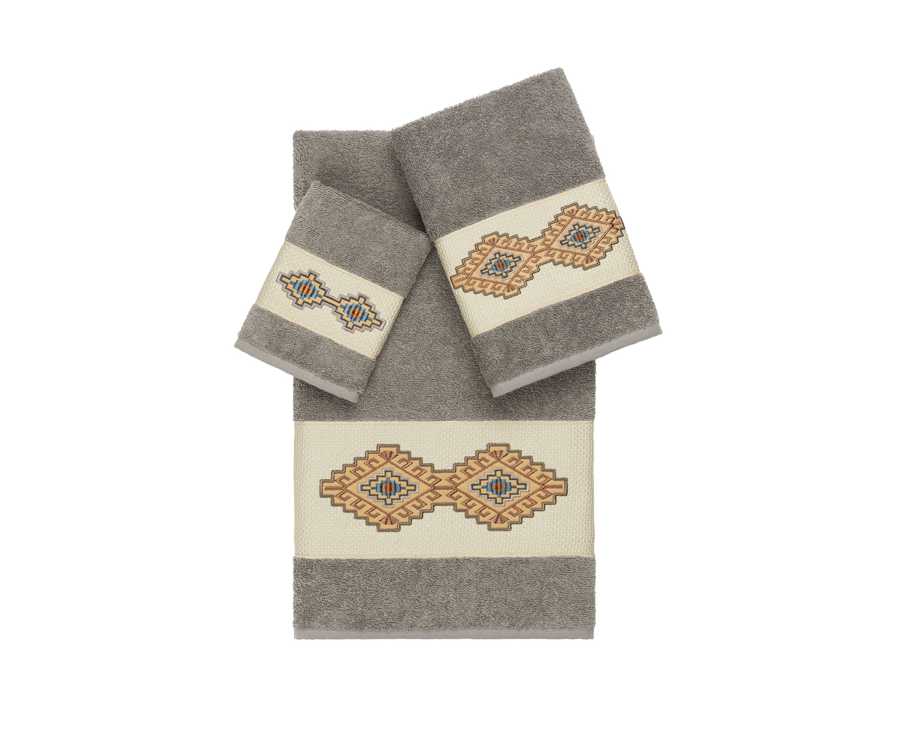 Gianna 3 Piece Embellished Towel Set