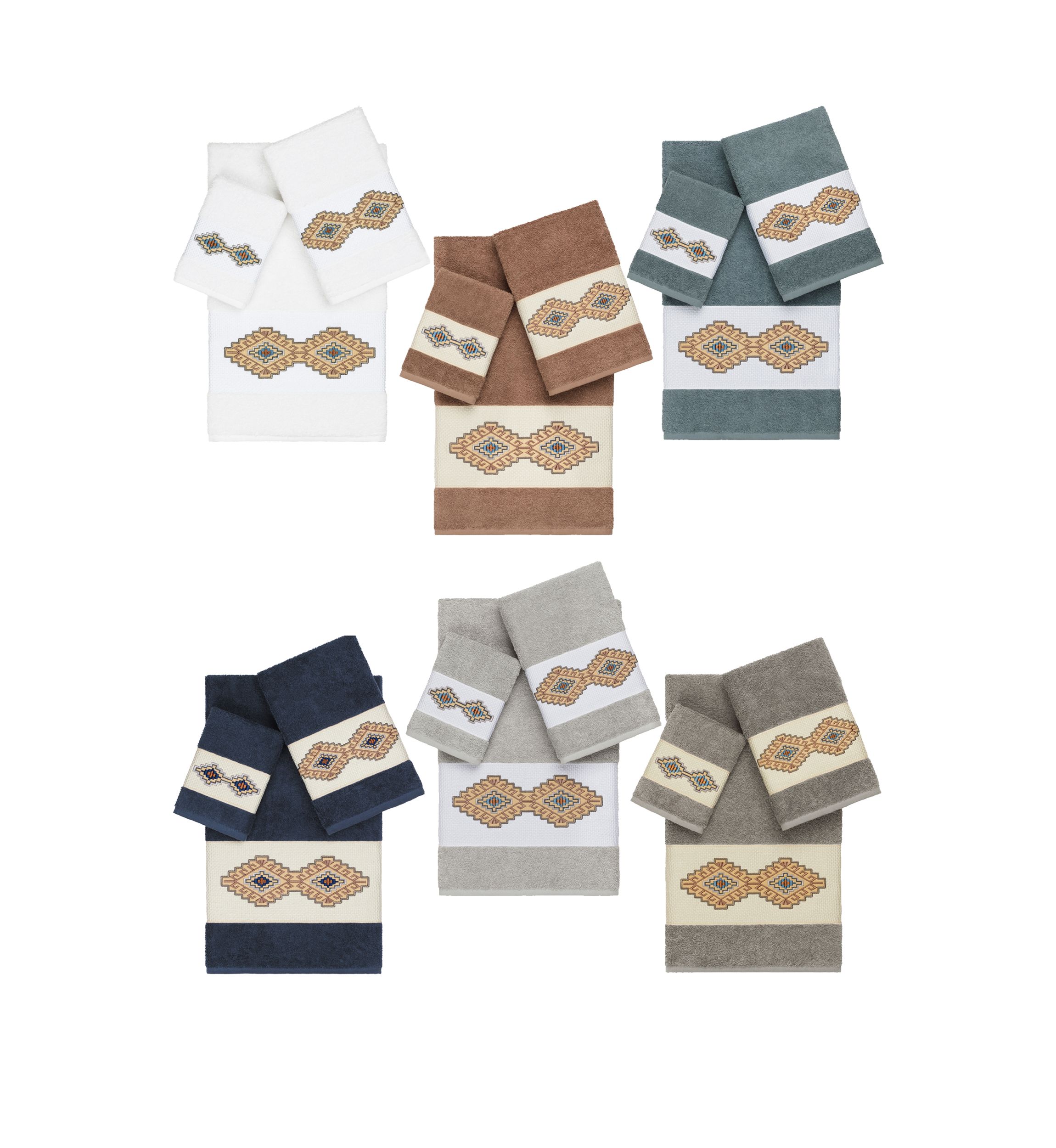 Gianna 3 Piece Embellished Towel Set