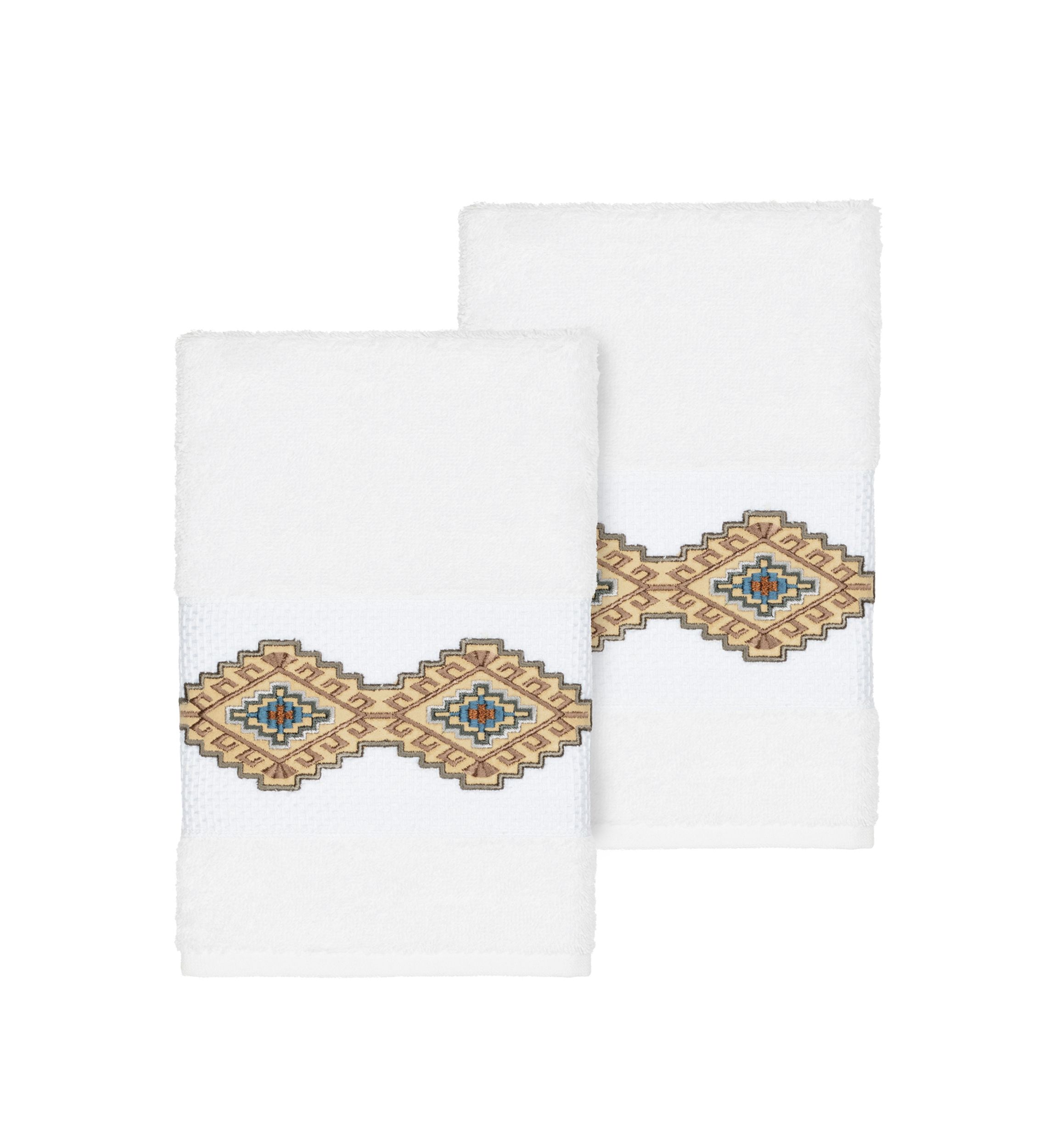Gianna 2 Piece Embellished Hand Towel Set