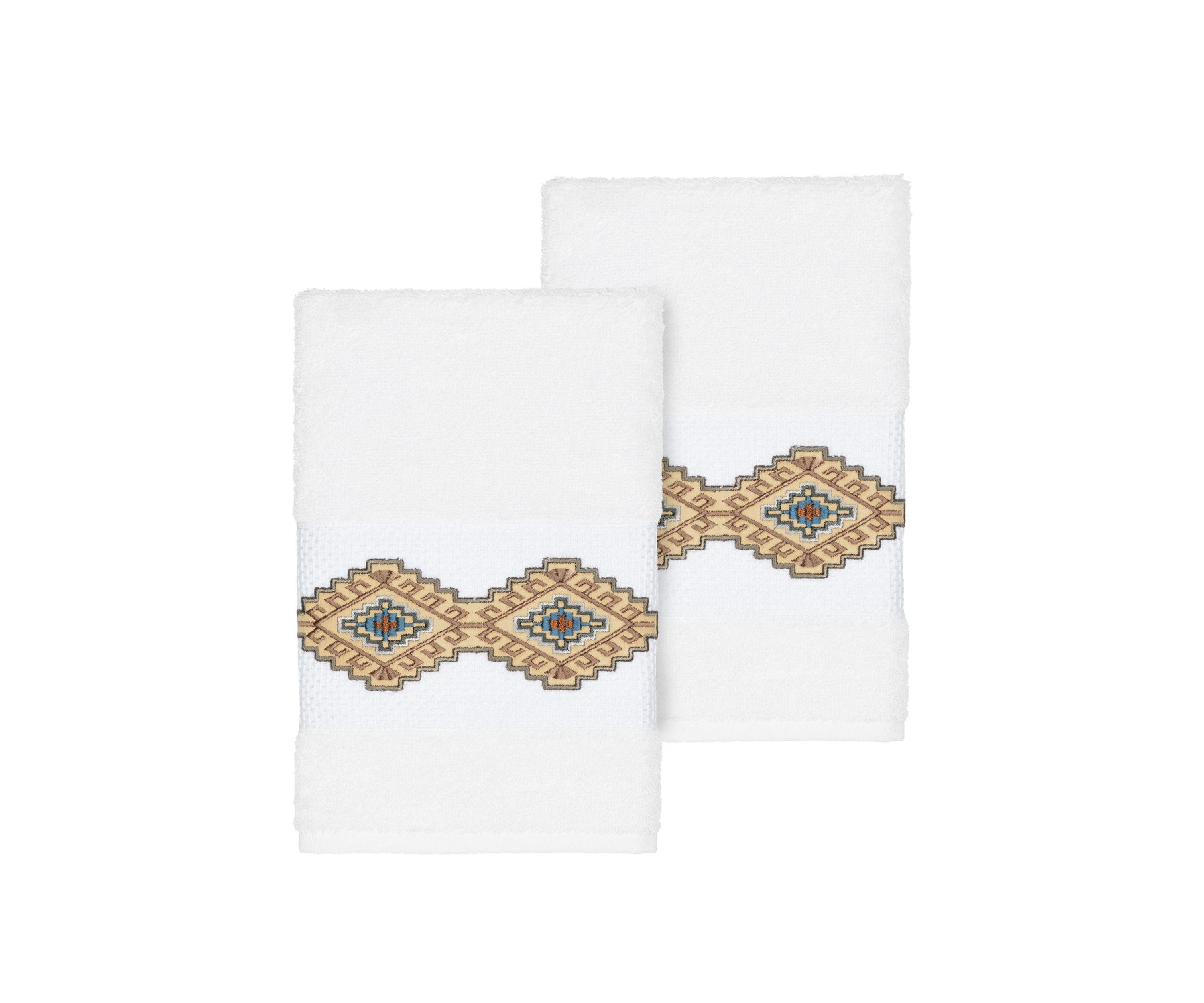 Gianna 2 Piece Embellished Hand Towel Set