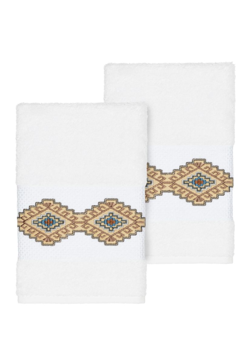 Gianna 2 Piece Embellished Hand Towel Set