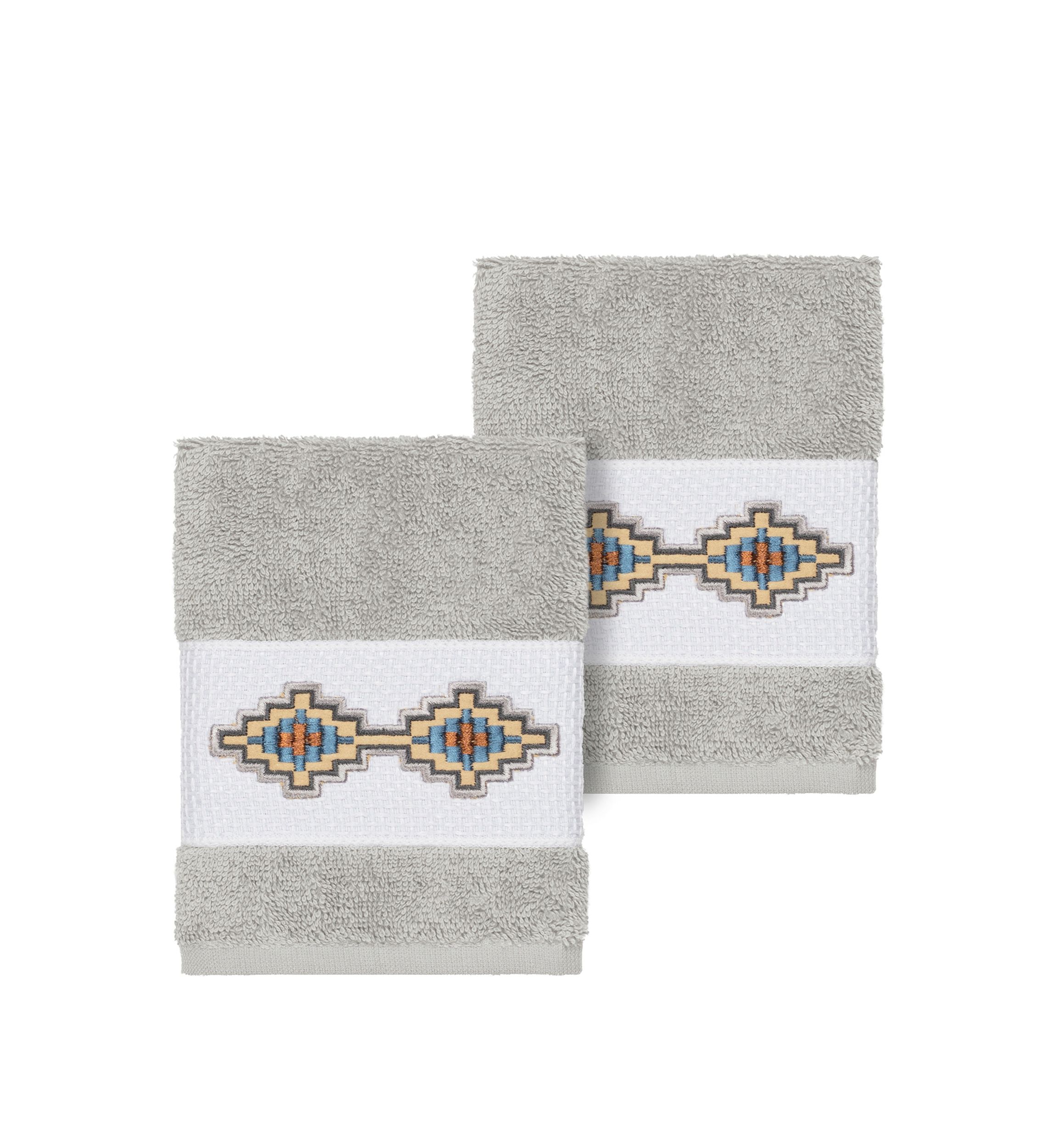 Gianna 2 Piece Embellished Washcloth Set