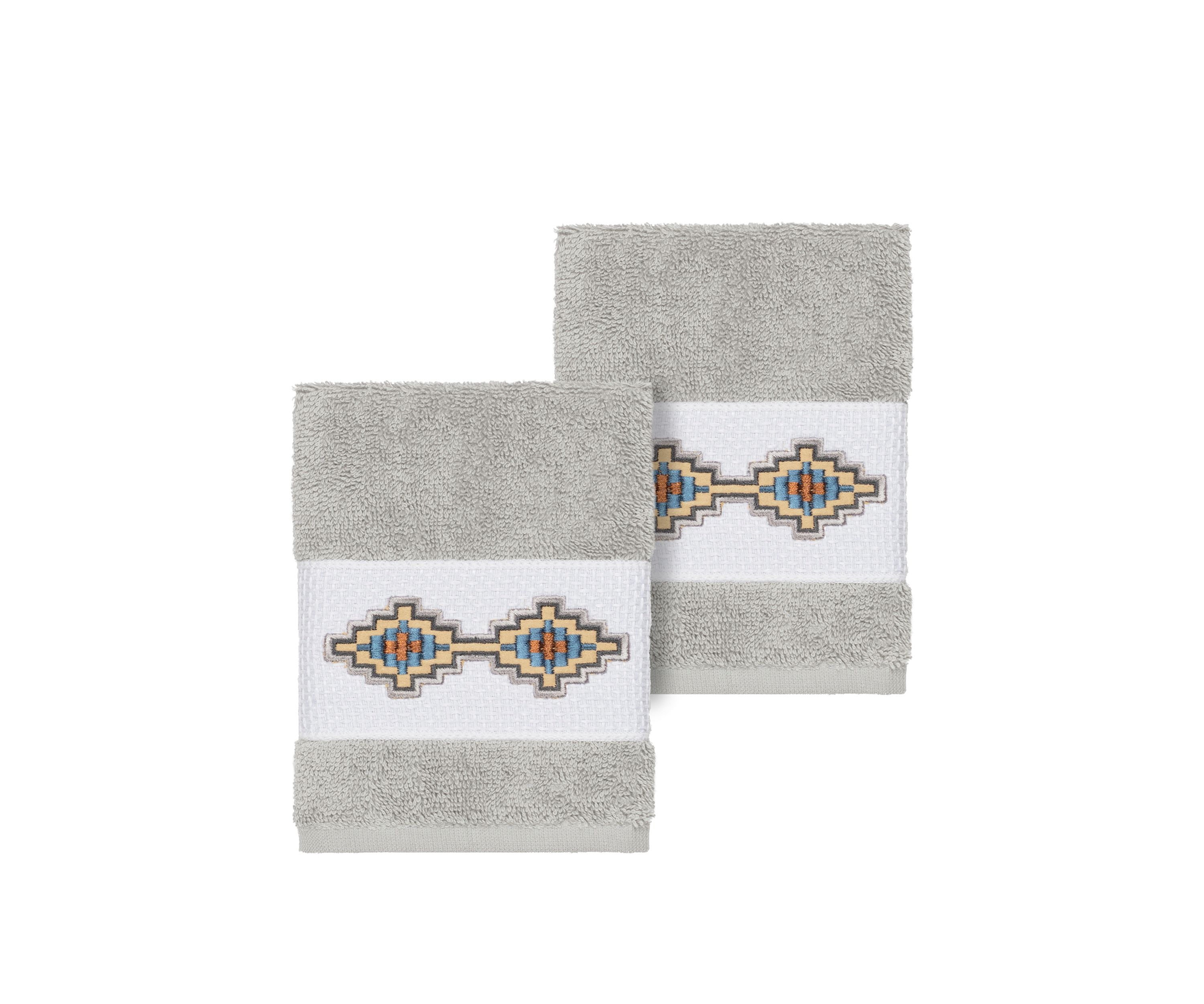 Gianna 2 Piece Embellished Washcloth Set