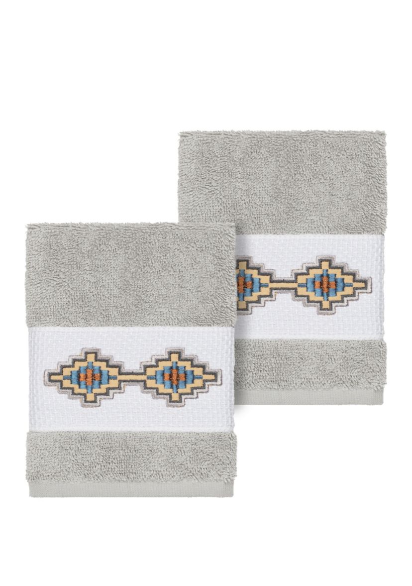 Gianna 2 Piece Embellished Washcloth Set