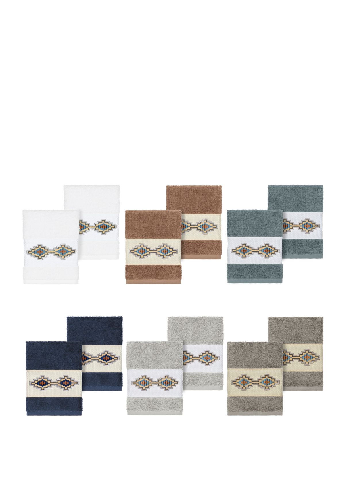 Gianna 2 Piece Embellished Washcloth Set