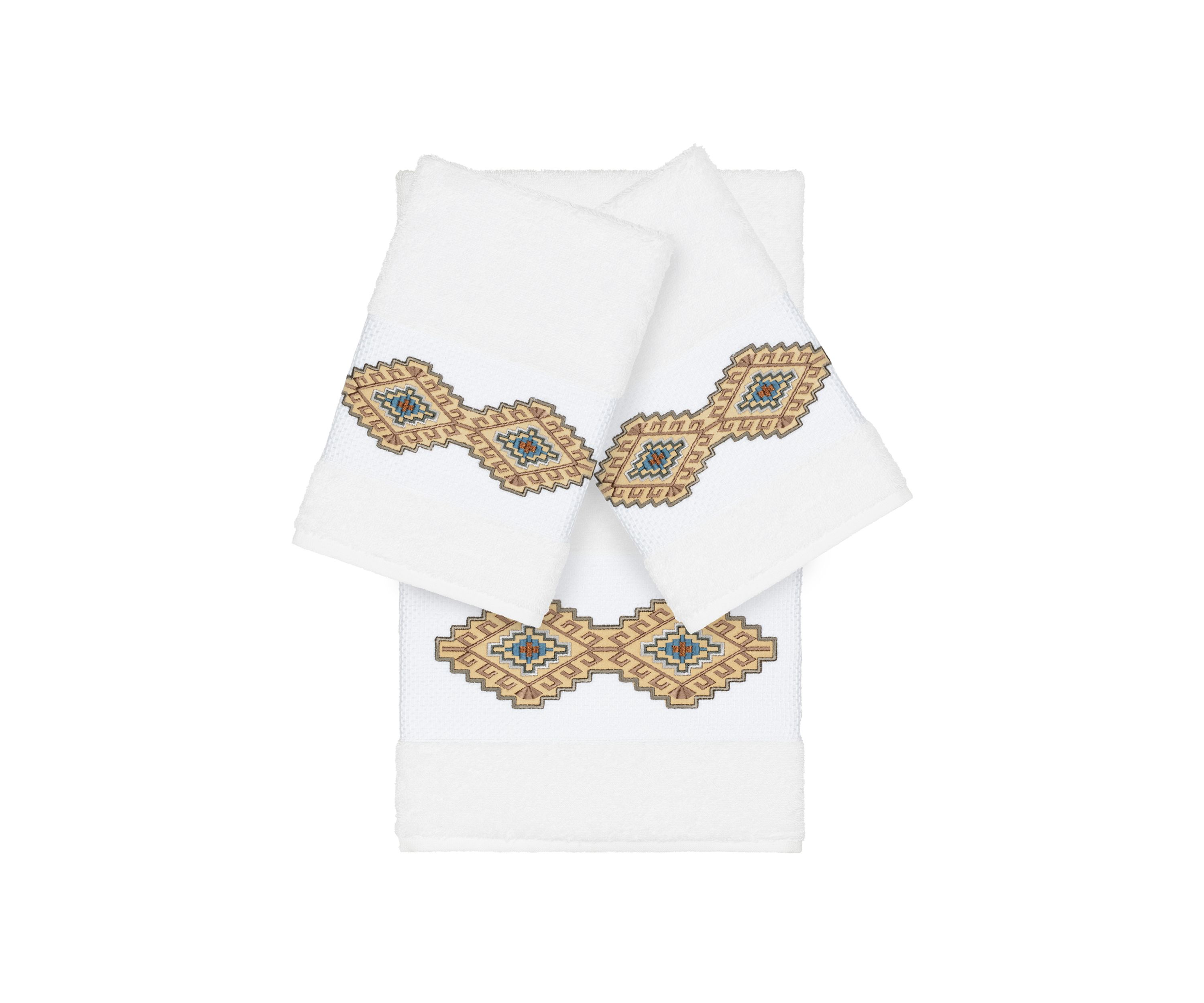 Gianna 3 Piece Embellished Towel Set