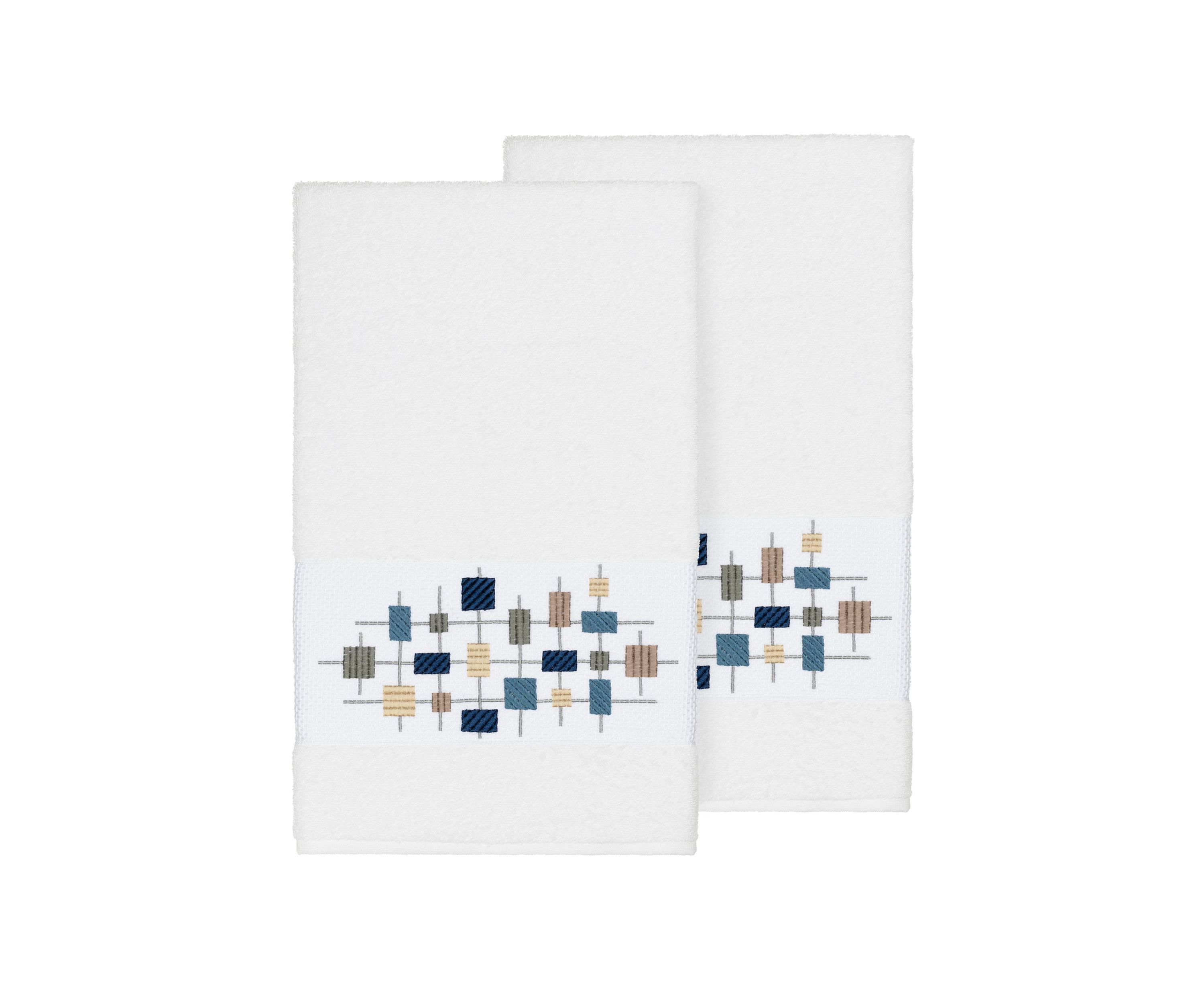 Khloe 2 Piece Embellished Bath Towel Set