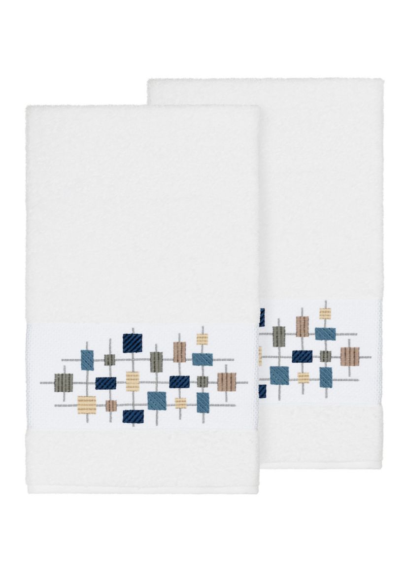 Khloe 2 Piece Embellished Bath Towel Set