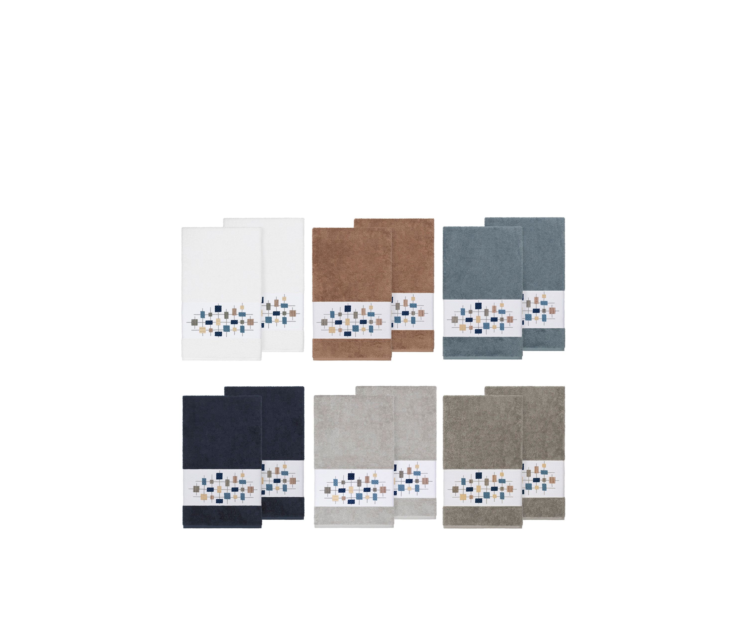 Khloe 2 Piece Embellished Bath Towel Set