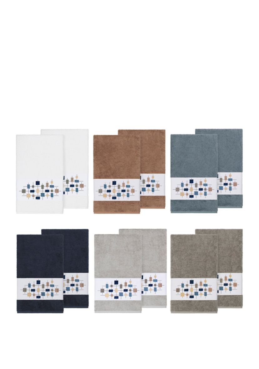 Khloe 2 Piece Embellished Bath Towel Set