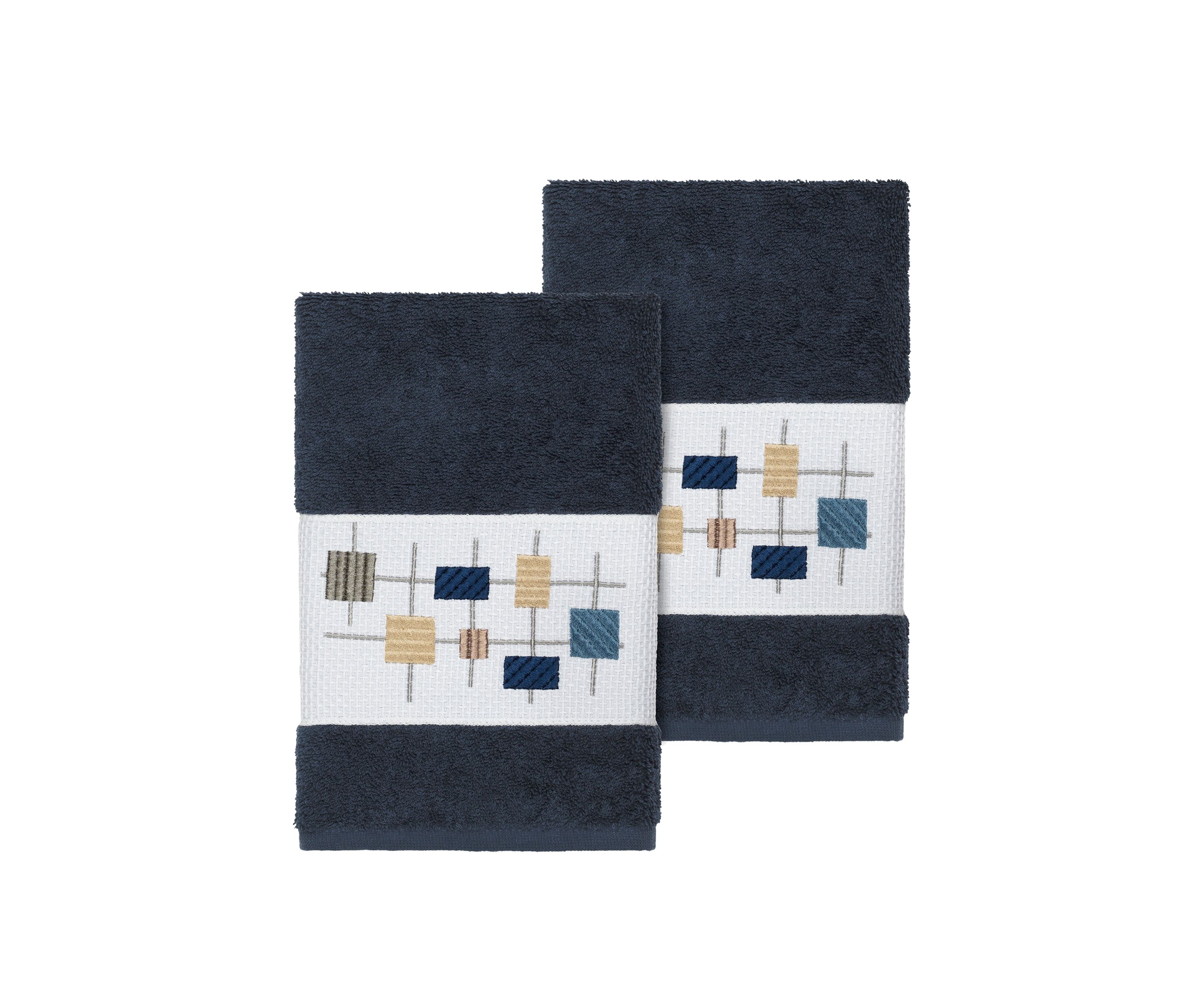 Khloe 2 Piece Embellished Hand Towel Set