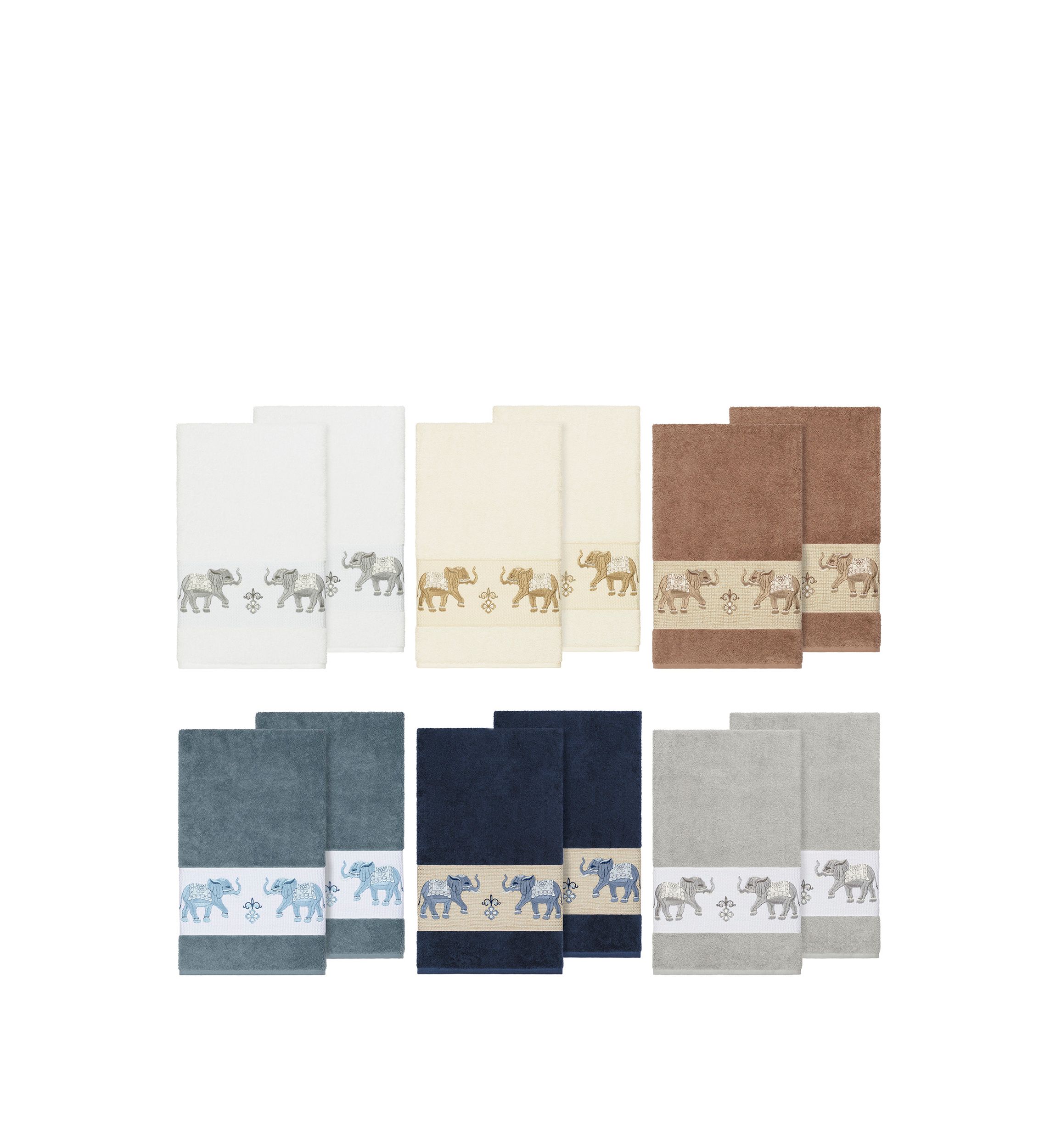 Quinn 2 Piece Embellished Bath Towel Set
