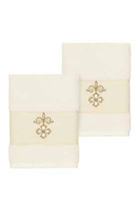 Quinn 2 Piece Embellished Washcloth Set