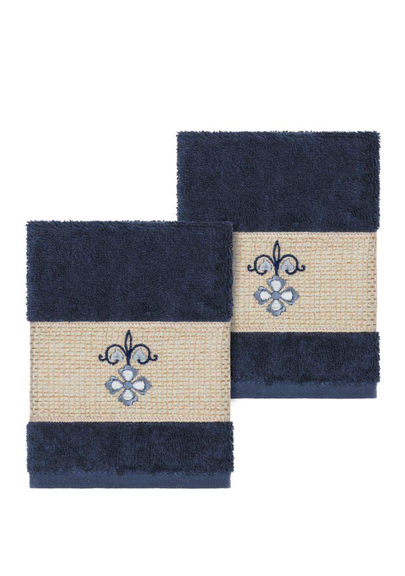 Quinn 2 Piece Embellished Washcloth Set
