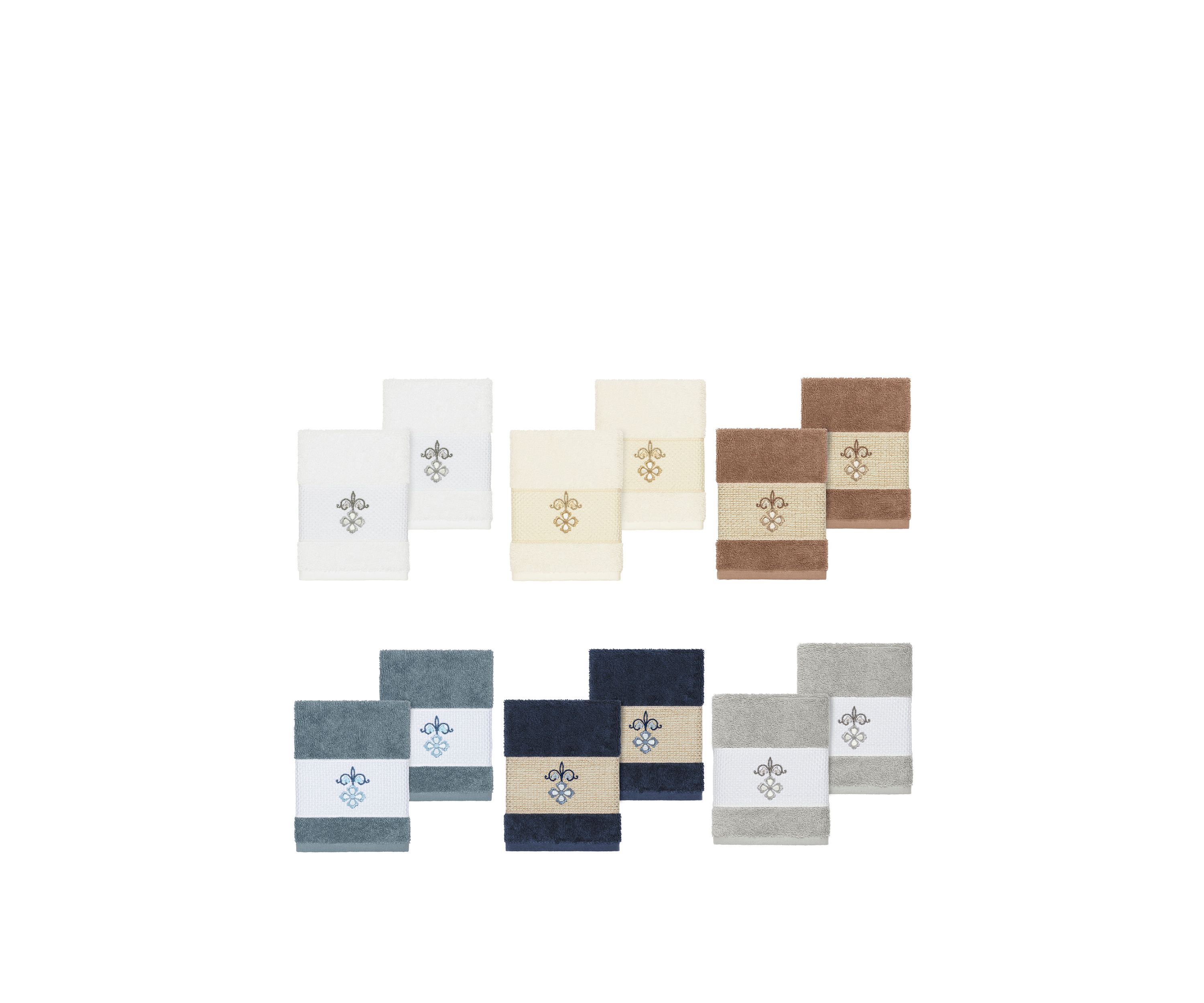 Quinn 2 Piece Embellished Washcloth Set