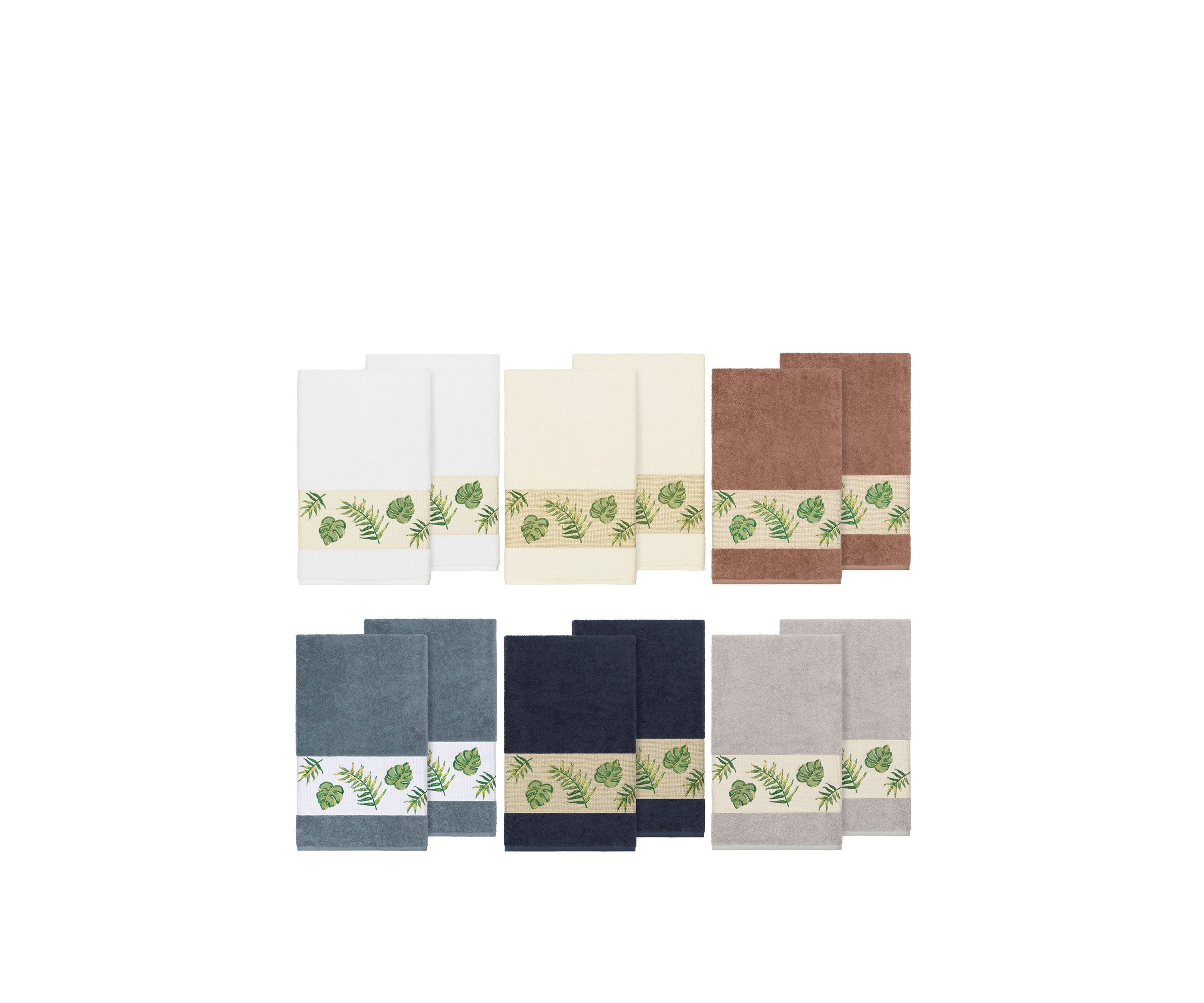 Zoe 2 Piece Embellished Bath Towel Set
