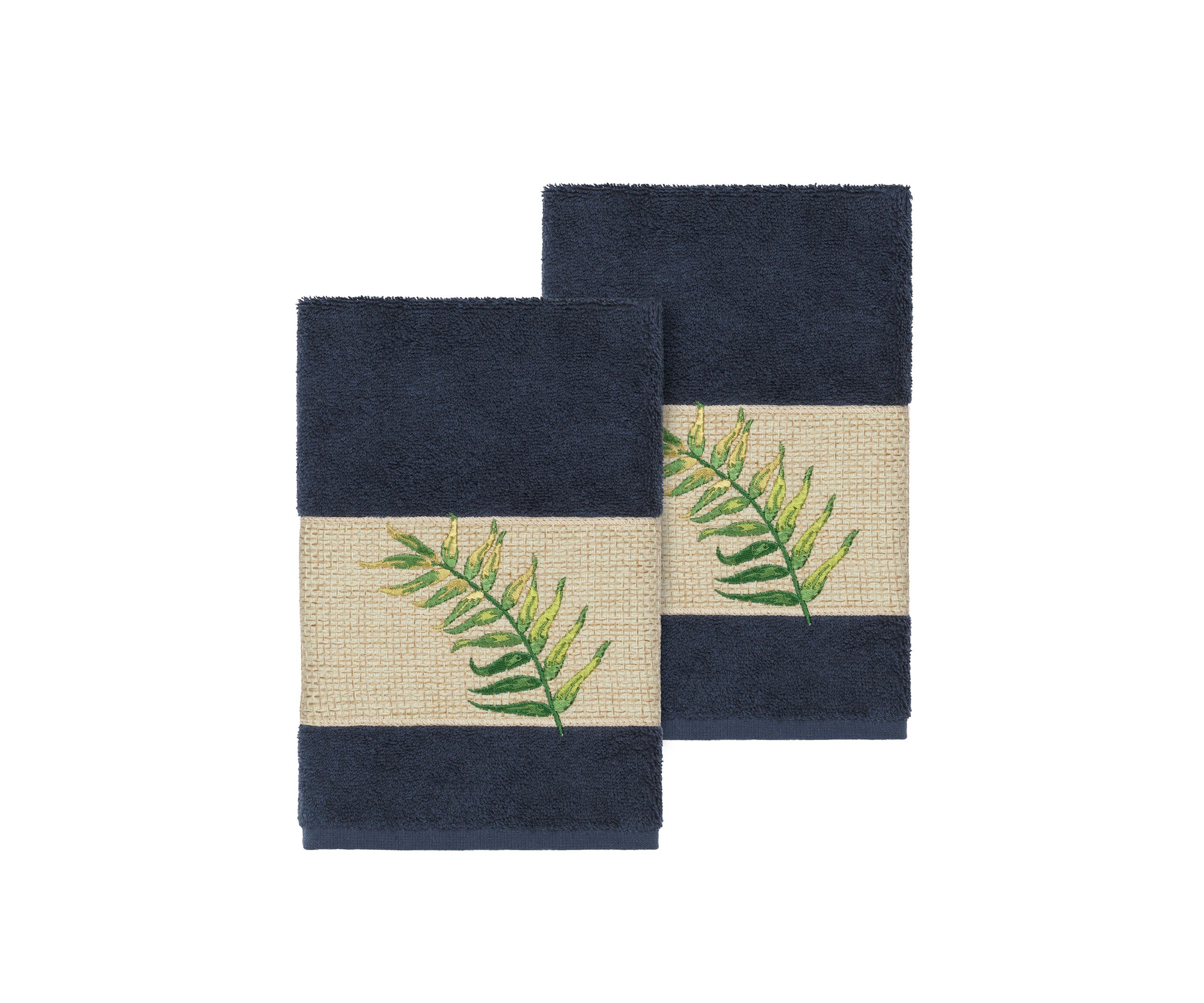 Zoe 2 Piece Embellished Hand Towel Set