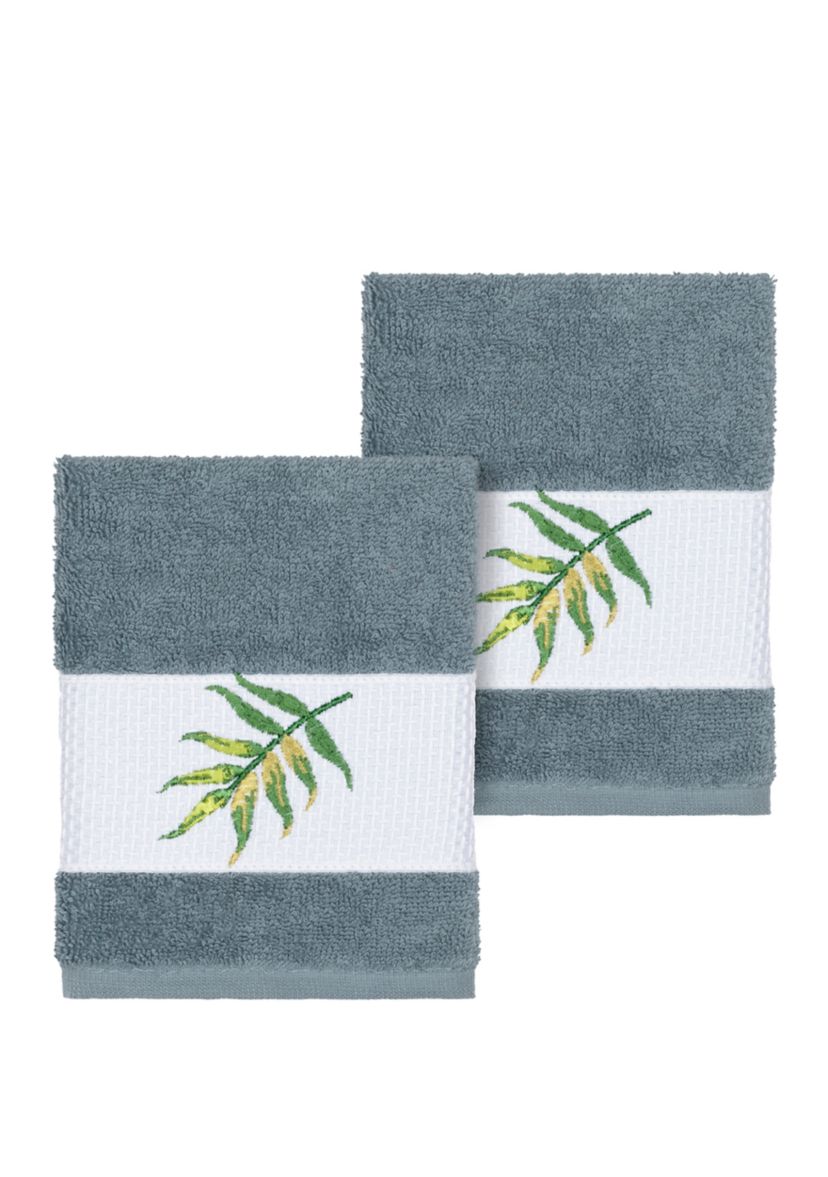 Zoe 2 Piece Embellished Washcloth Set