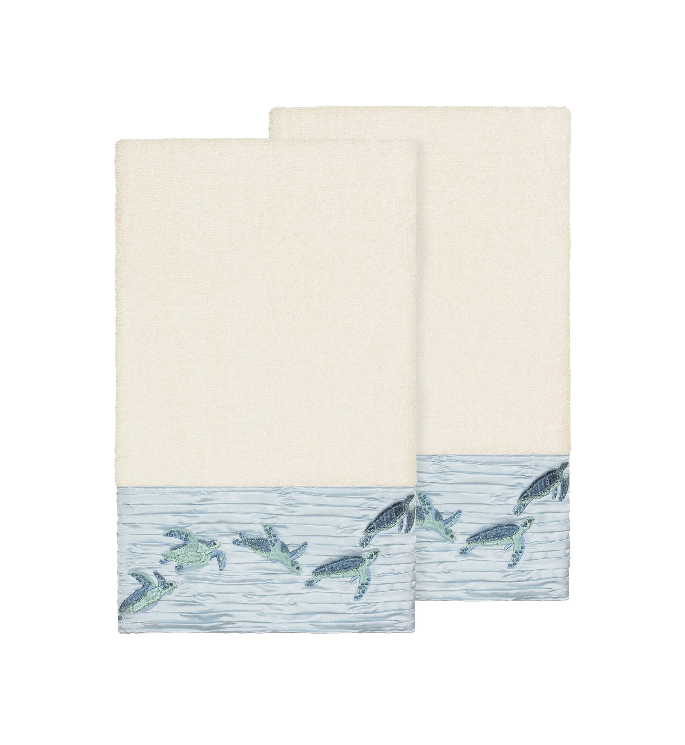 Mia 2 Piece Embellished Bath Towel Set