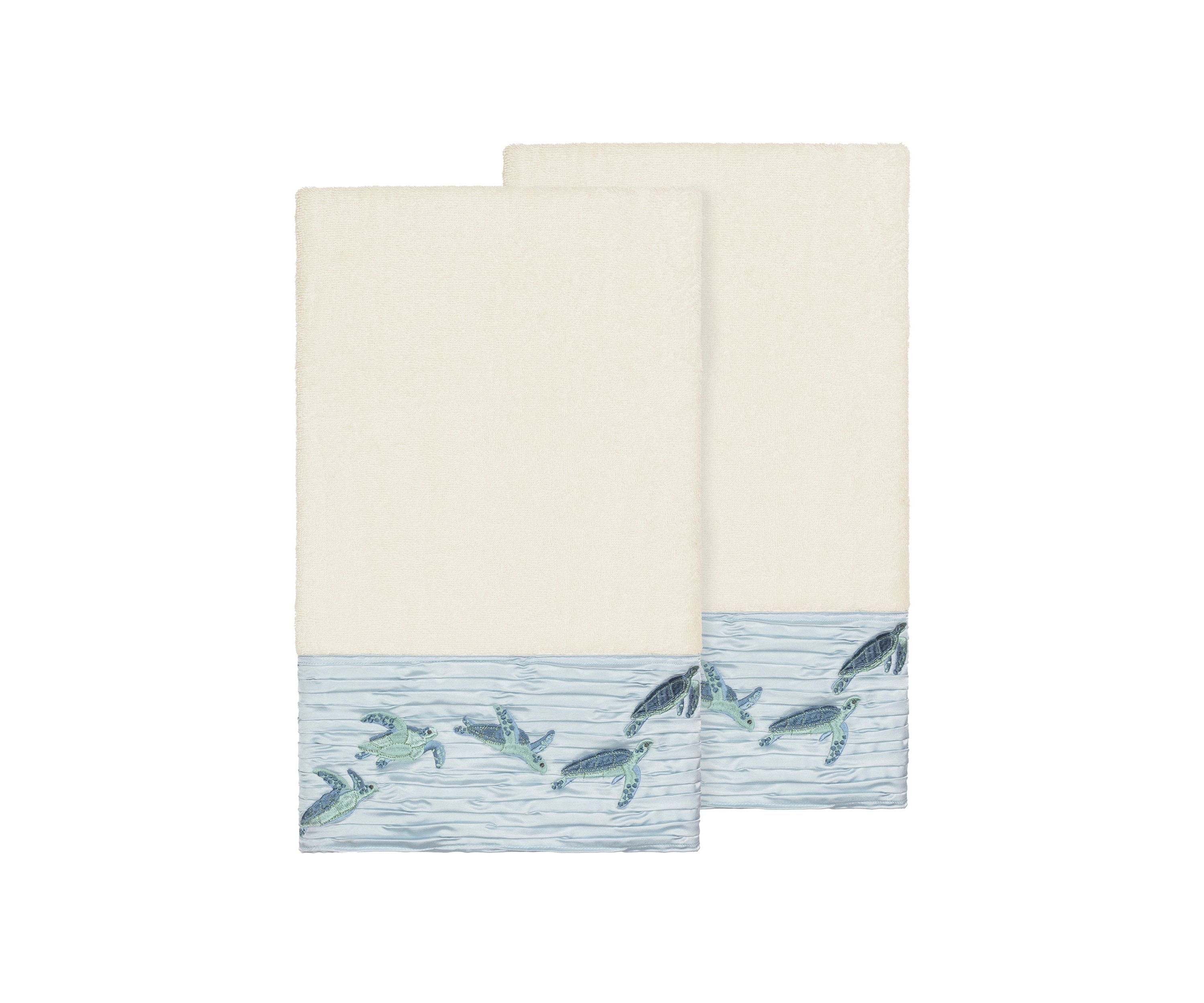 Mia 2 Piece Embellished Bath Towel Set