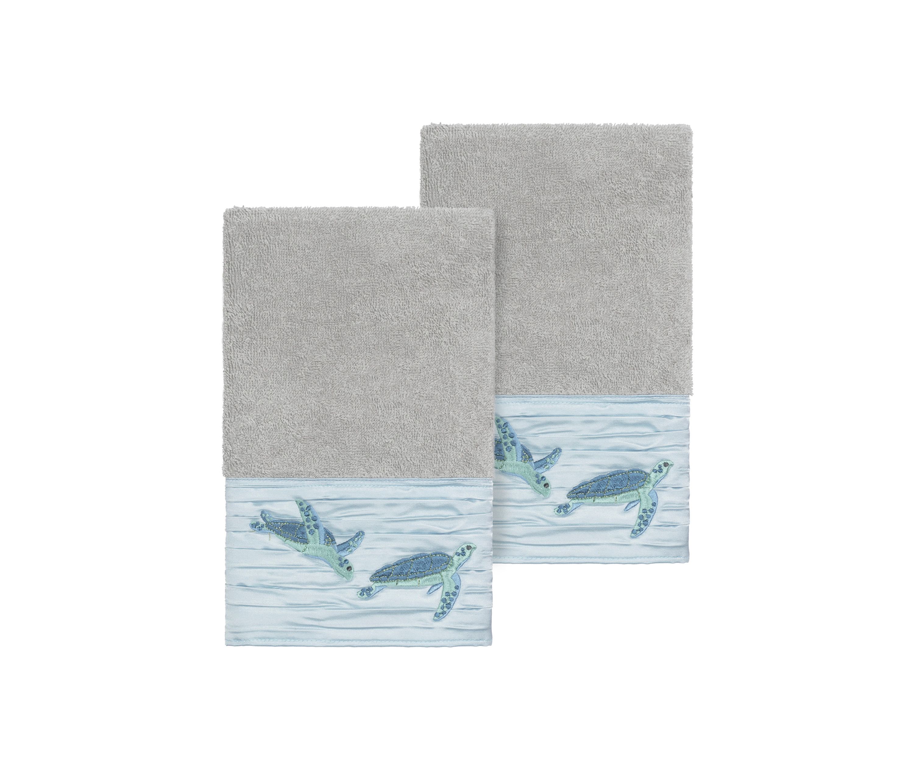 Mia 2 Piece Embellished Hand Towel Set