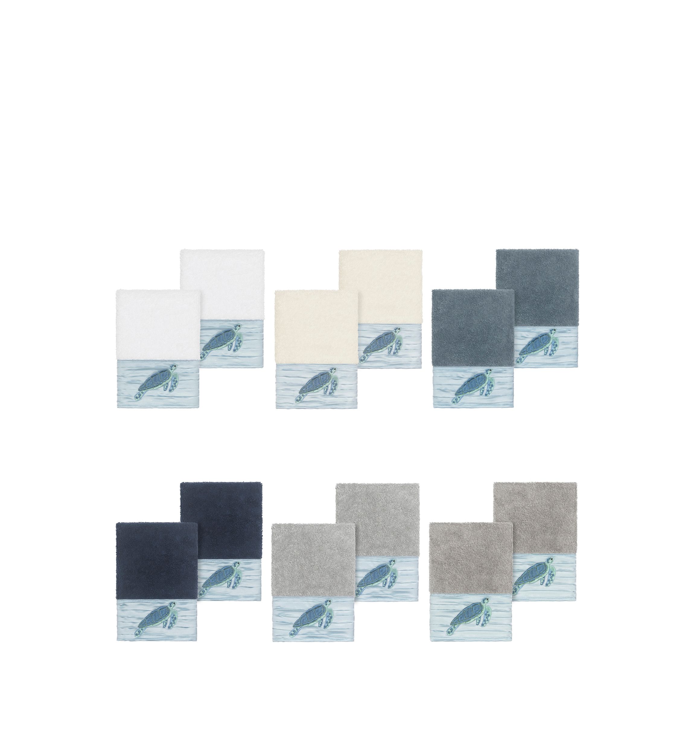 Mia 2 Piece Embellished Washcloth Set
