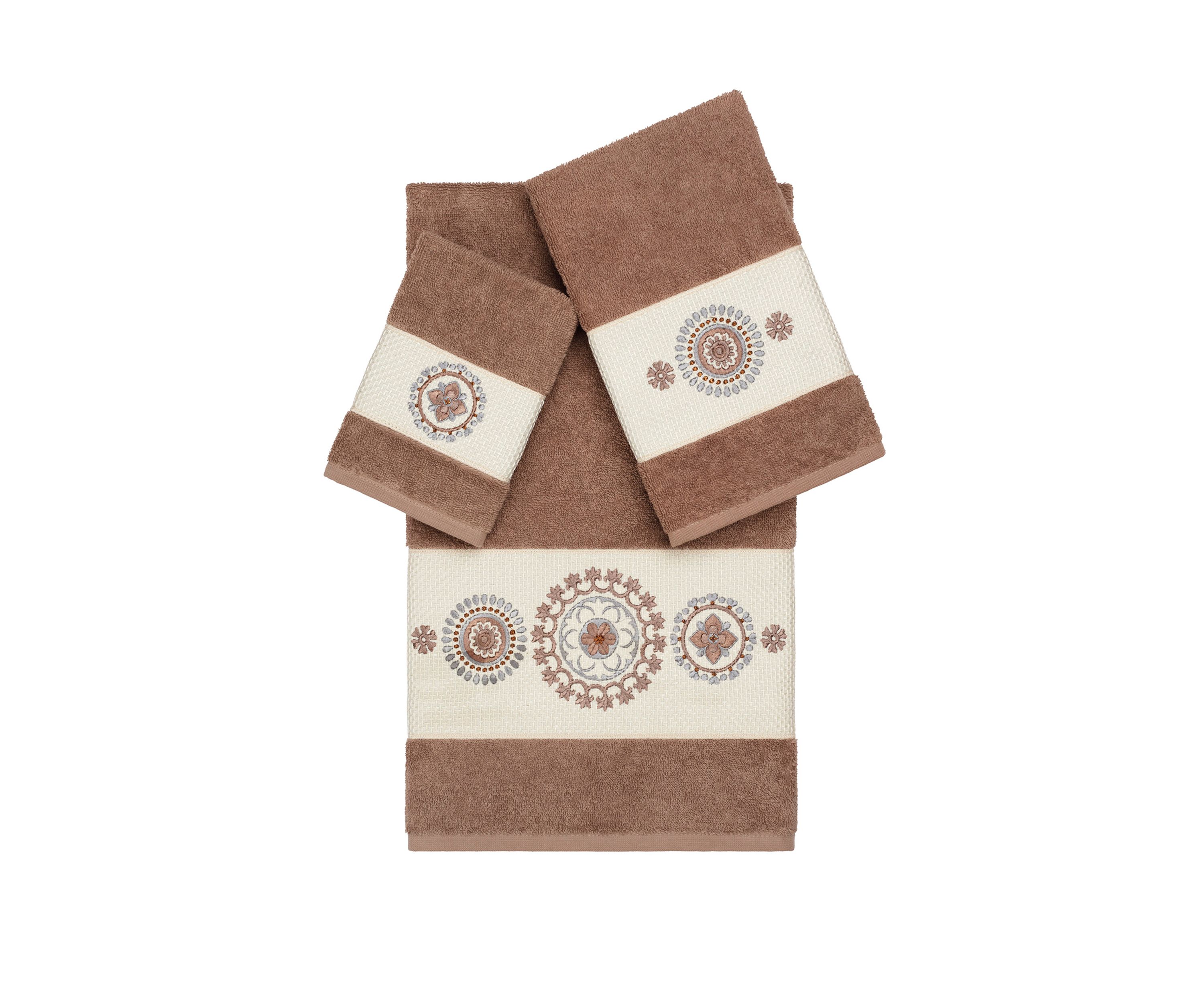 Isabelle 3 Piece Embellished Towel Set