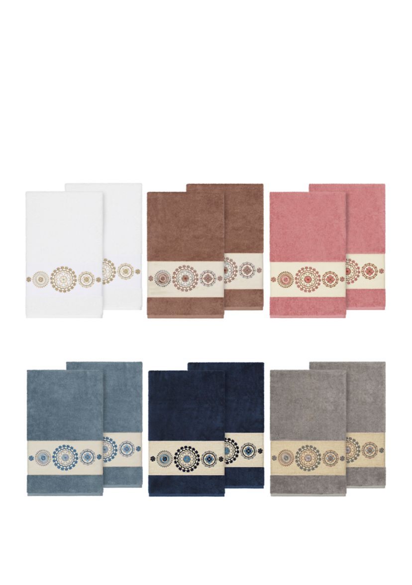 Isabelle 2 Piece Embellished Bath Towel Set