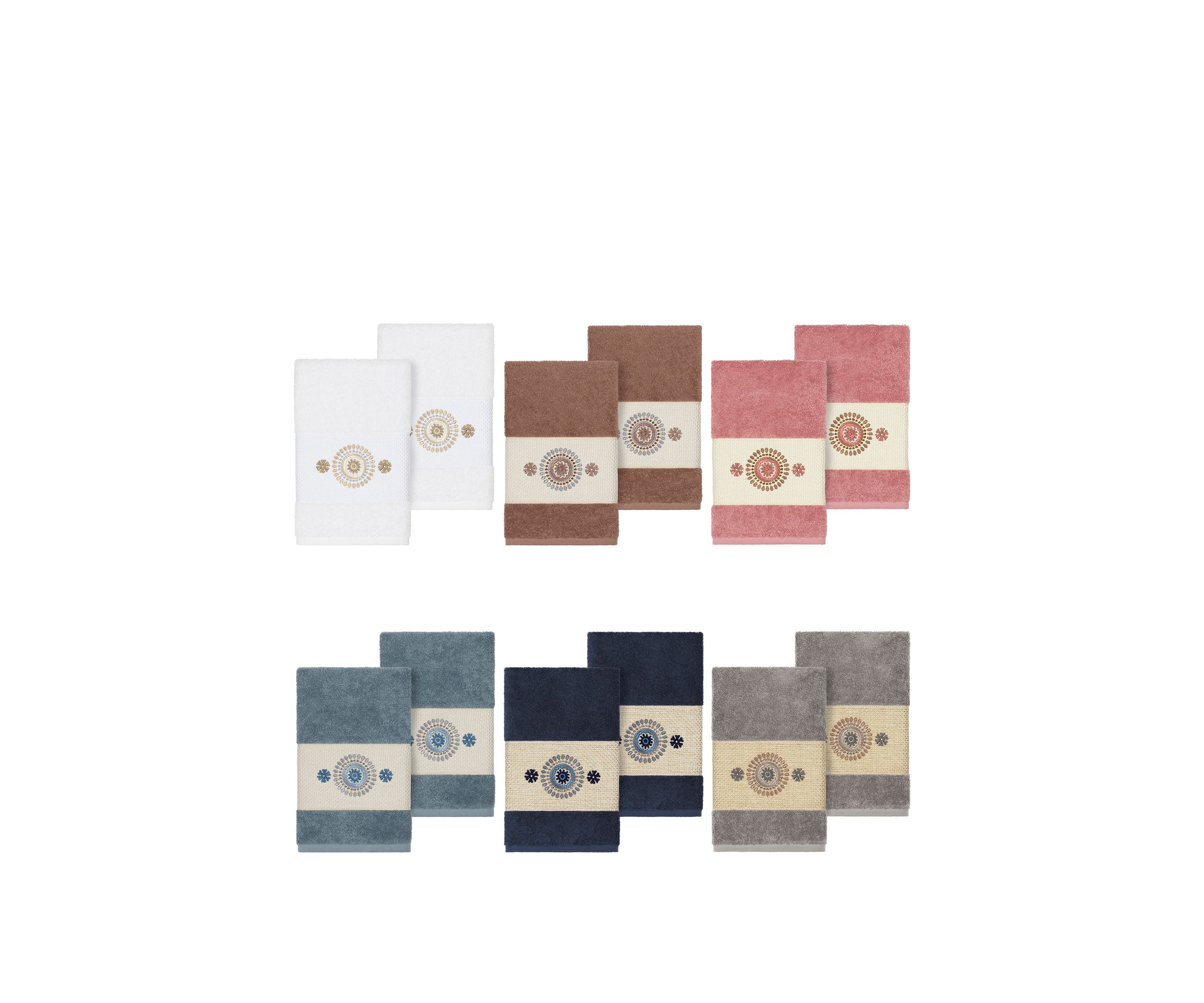 Isabelle 2 Piece Embellished Hand Towel Set