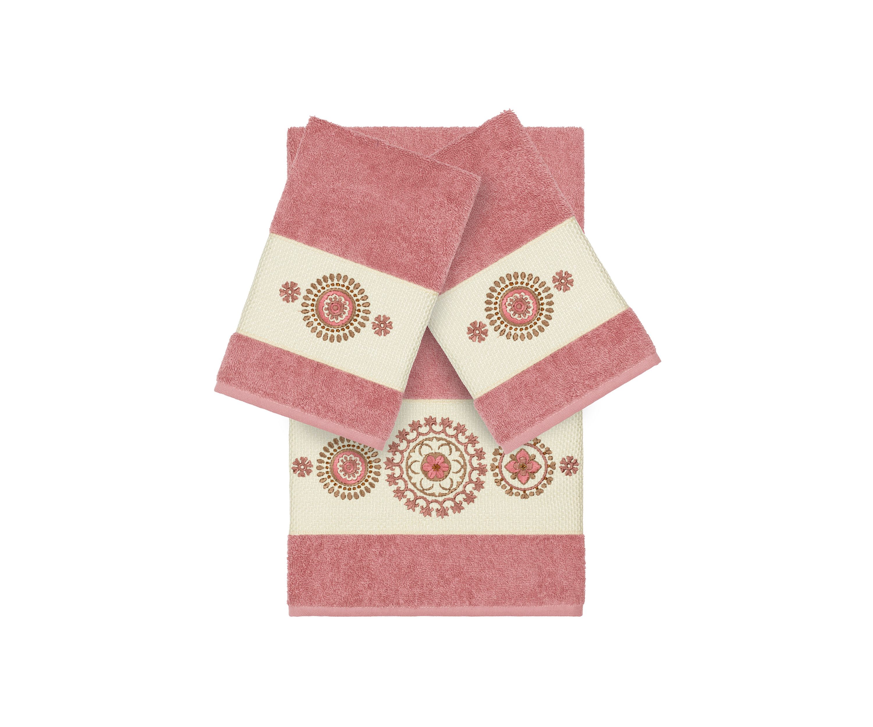 Isabelle 3 Piece Embellished Towel Set